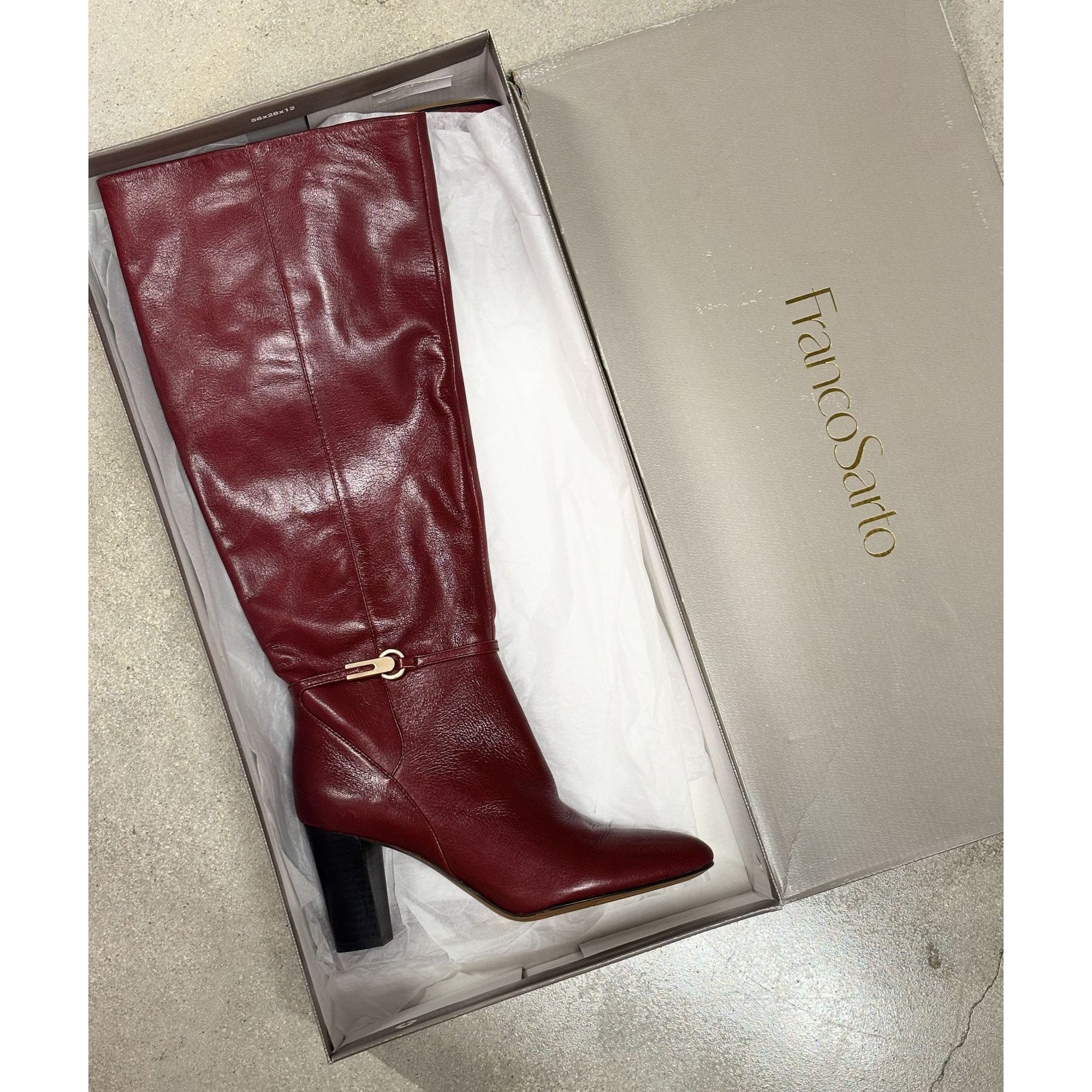 Franco Sarto FRANCO SARTO / L-Palermo / Burgundy / Leather / Tall Boots W Size US 9 / IT 39 - 6 Thumbnail