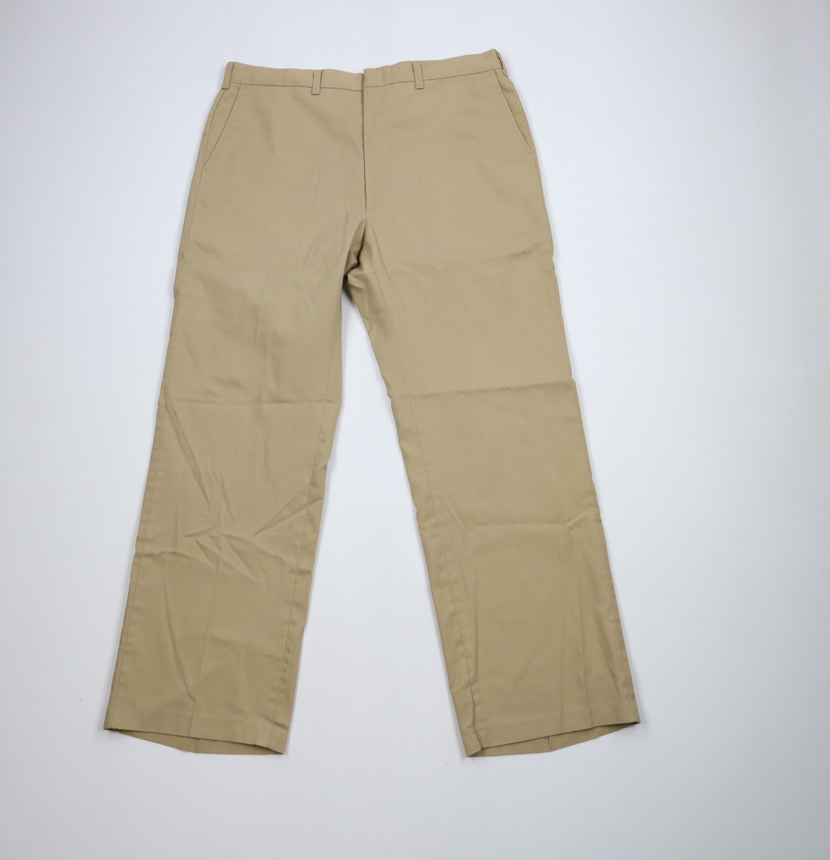 Vintage Vintage 70s Streetwear Wide Leg Chino Pants Trousers Tan Size US 34 / EU 50 - 1 Thumbnail