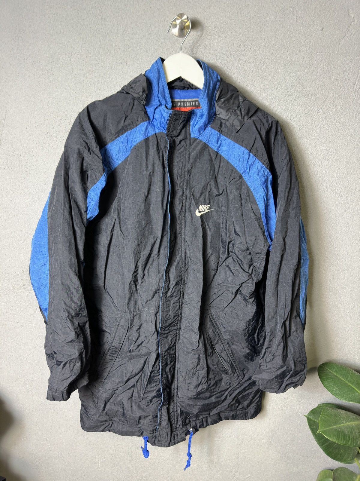 Nike × Vintage NIKE PREMIER VINTAGE 90s NYLON EMBROIDERED BACK LOGO JACKET Size US XL / EU 56 / 4 - 3 Thumbnail