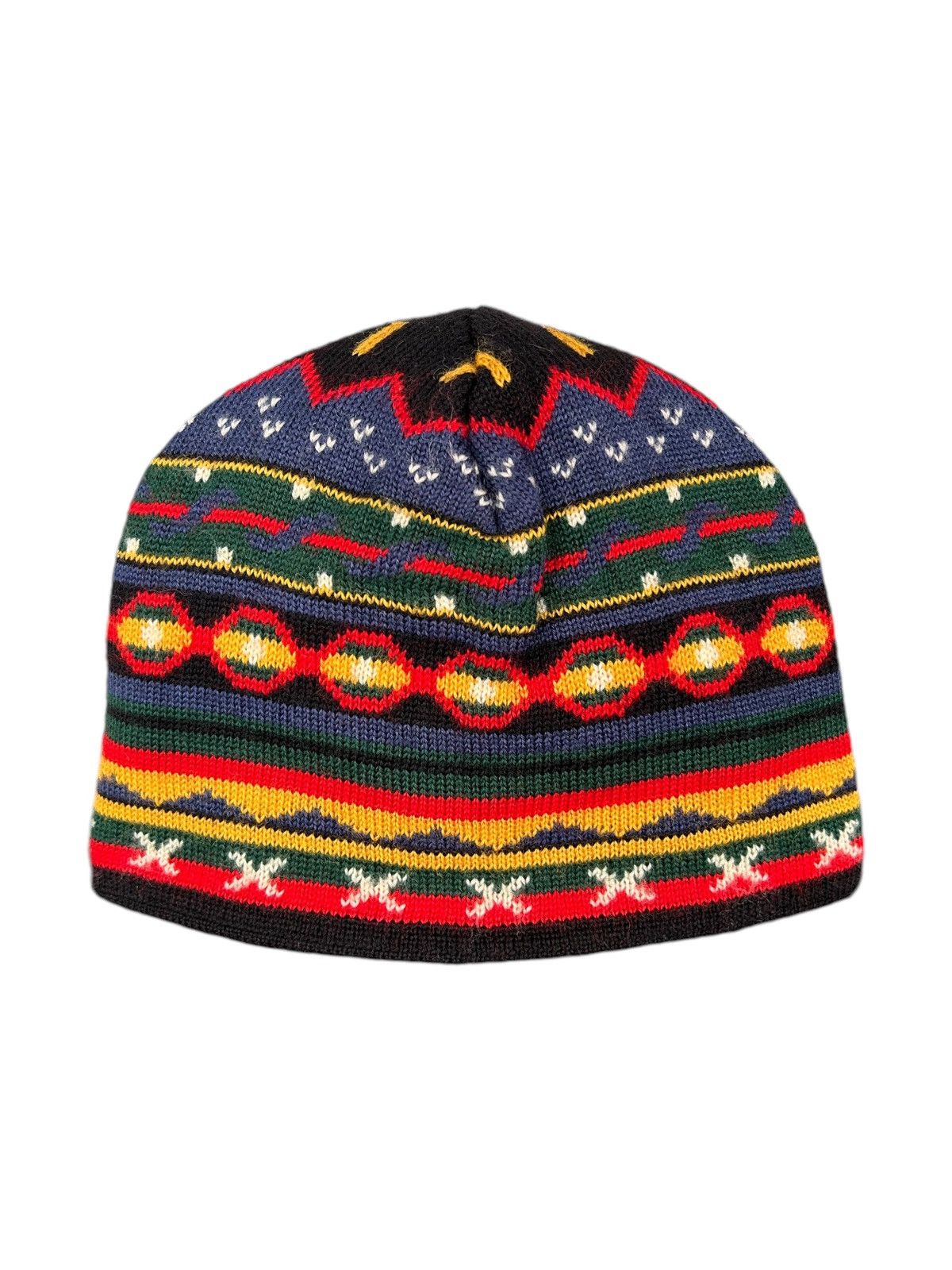 Japanese Brand × Kapital × Vintage Vintage Style Knitt Rare Design Beanie Hats ☠️ Size ONE SIZE - 1 Thumbnail