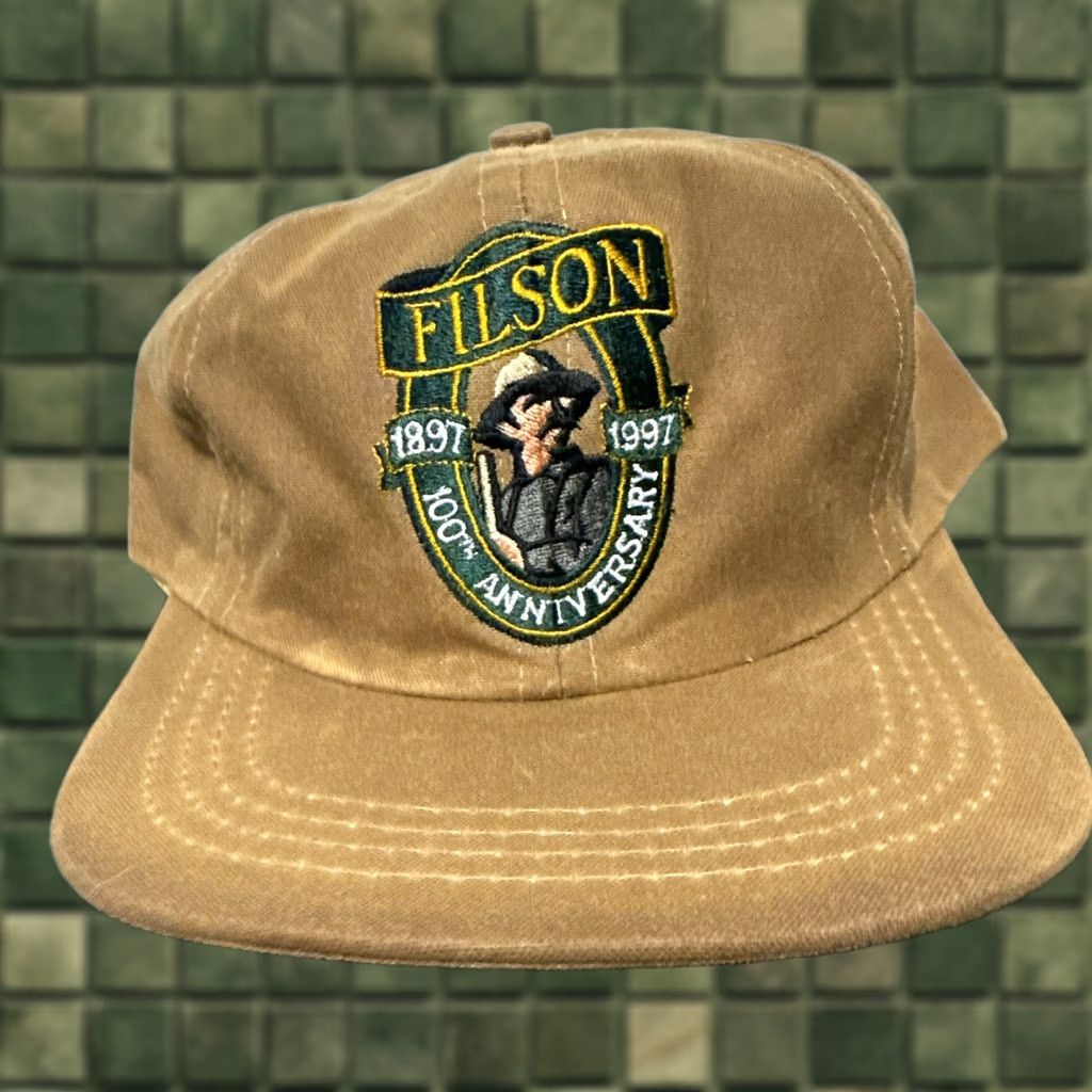 Filson VINTAGE Filson Tin Cloth Waxed Logger Cap 100th Anniversary 1897-1997 USA Made Size ONE SIZE - 1 Thumbnail