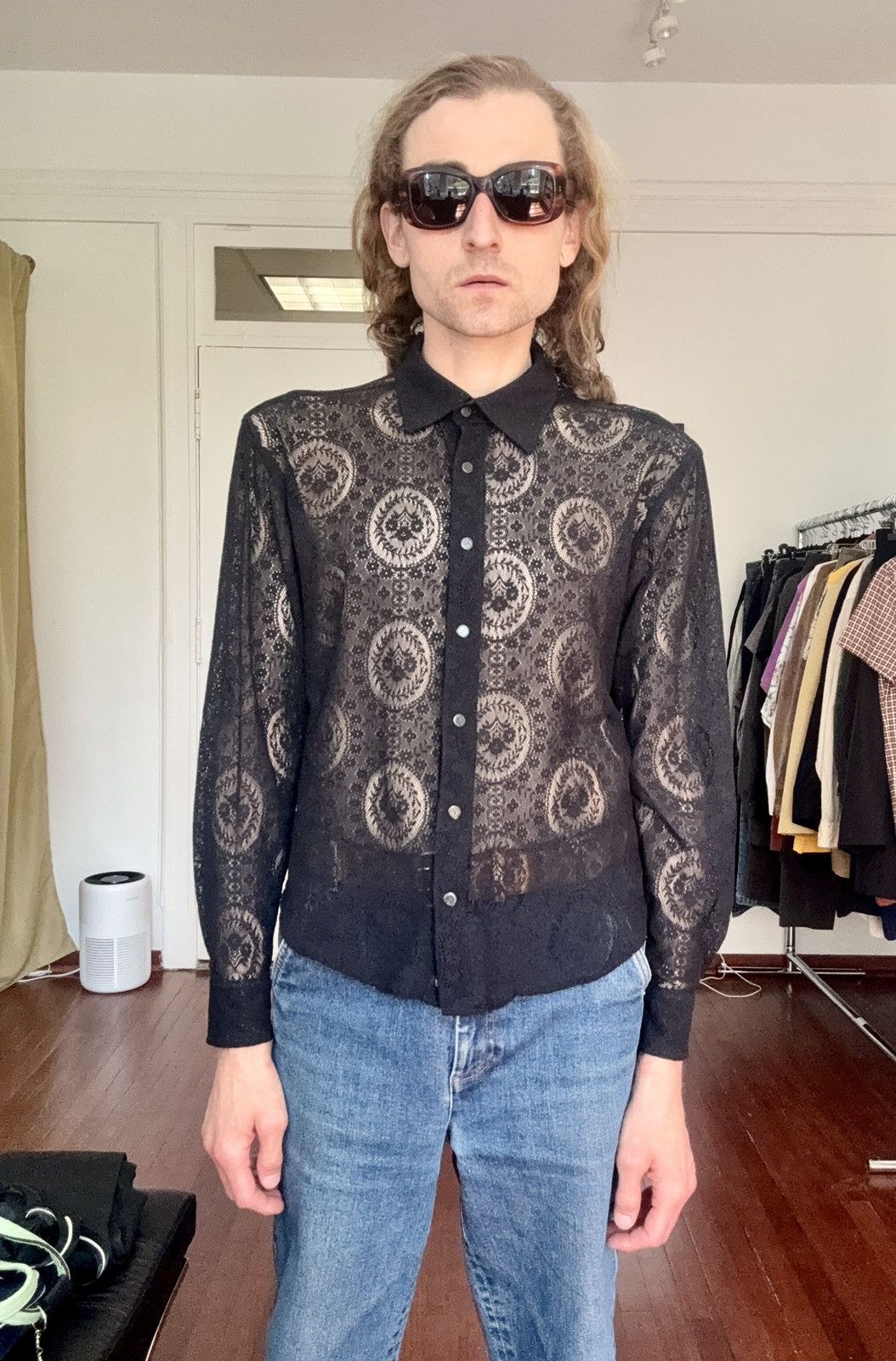 Todd Oldham Todd Oldham Vintage 1990’s Lace Snap Button Blouse Size M / US 6-8 / IT 42-44 - 1 Thumbnail