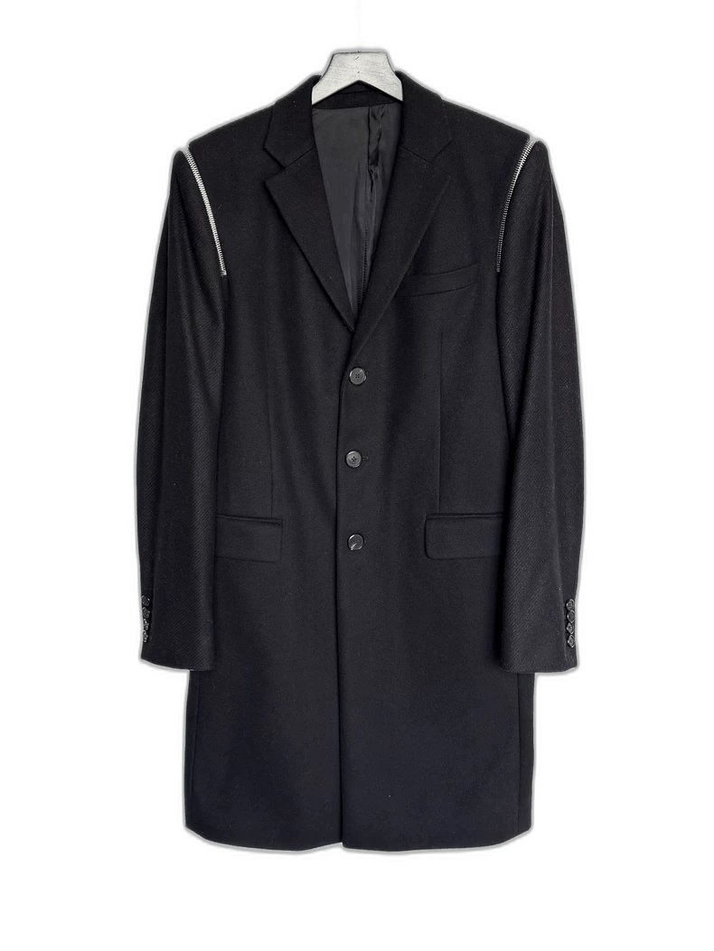Givenchy Givenchy Black Wool Blend Overcoat Size US L / EU 52-54 / 3 - 1 Thumbnail