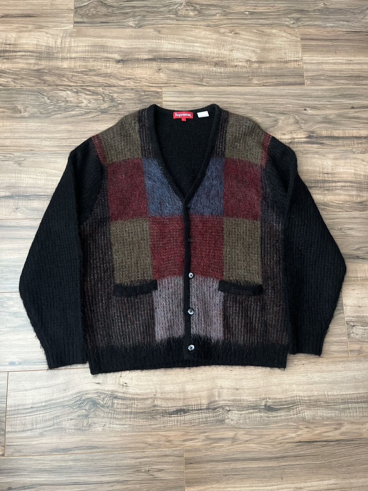 Supreme Supreme Brushed Grid Cardigan | Grailed