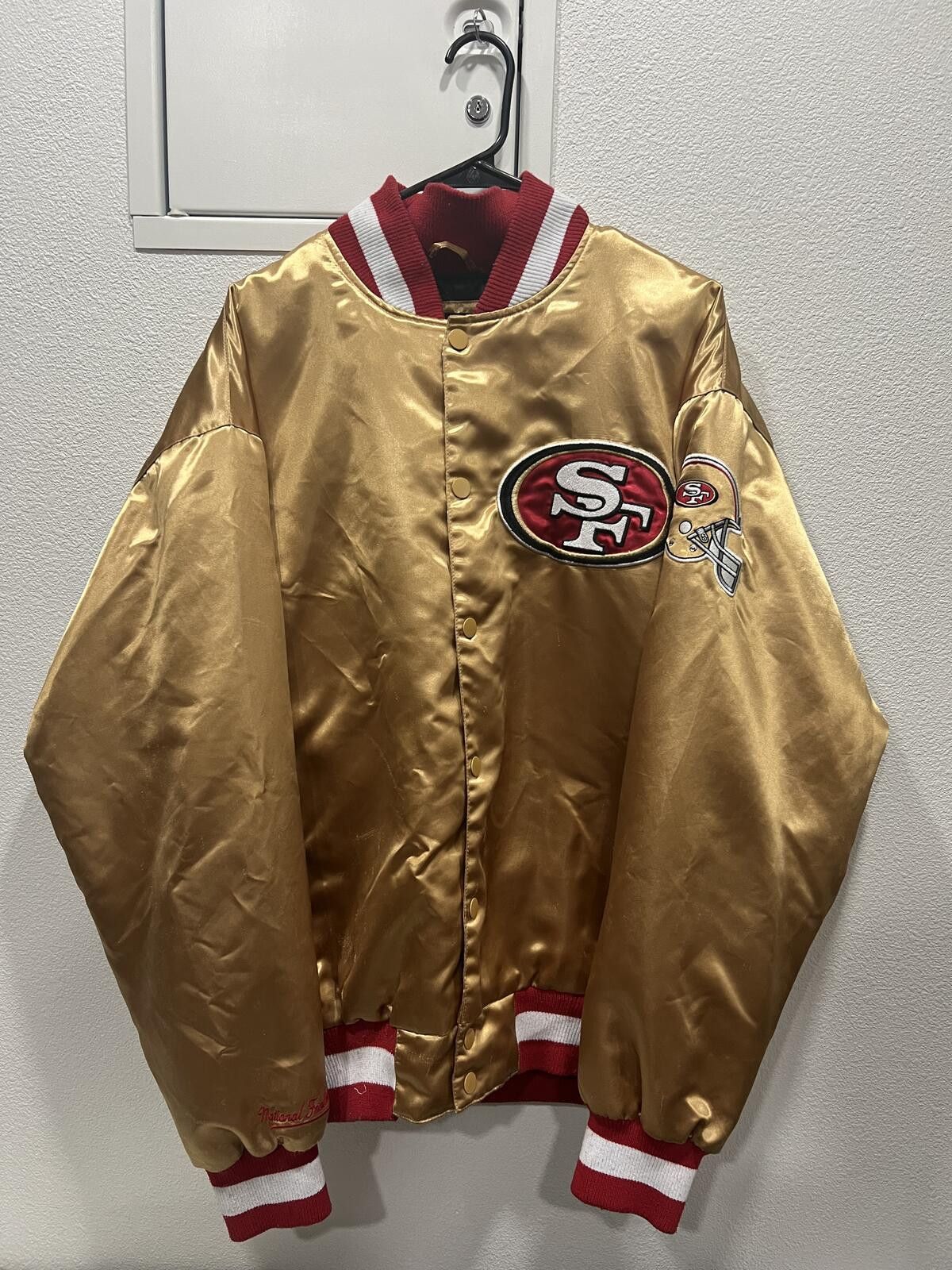 NFL 90s/00s 49ers Gold Satin Jacket Size US XL / EU 56 / 4 - 1 Thumbnail