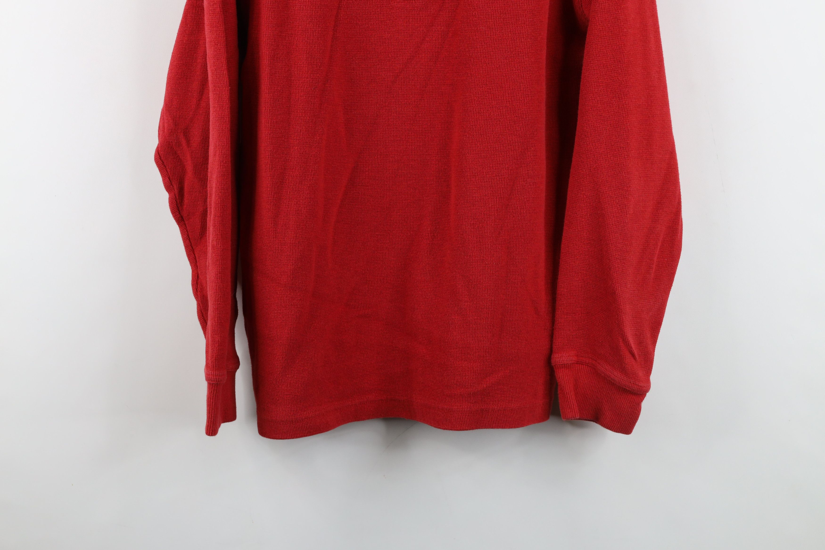 L.L. Bean Vintage LL Bean Waffle Knit Long Sleeve Henley T-Shirt Red Size US S / EU 44-46 / 1 - 3 Thumbnail
