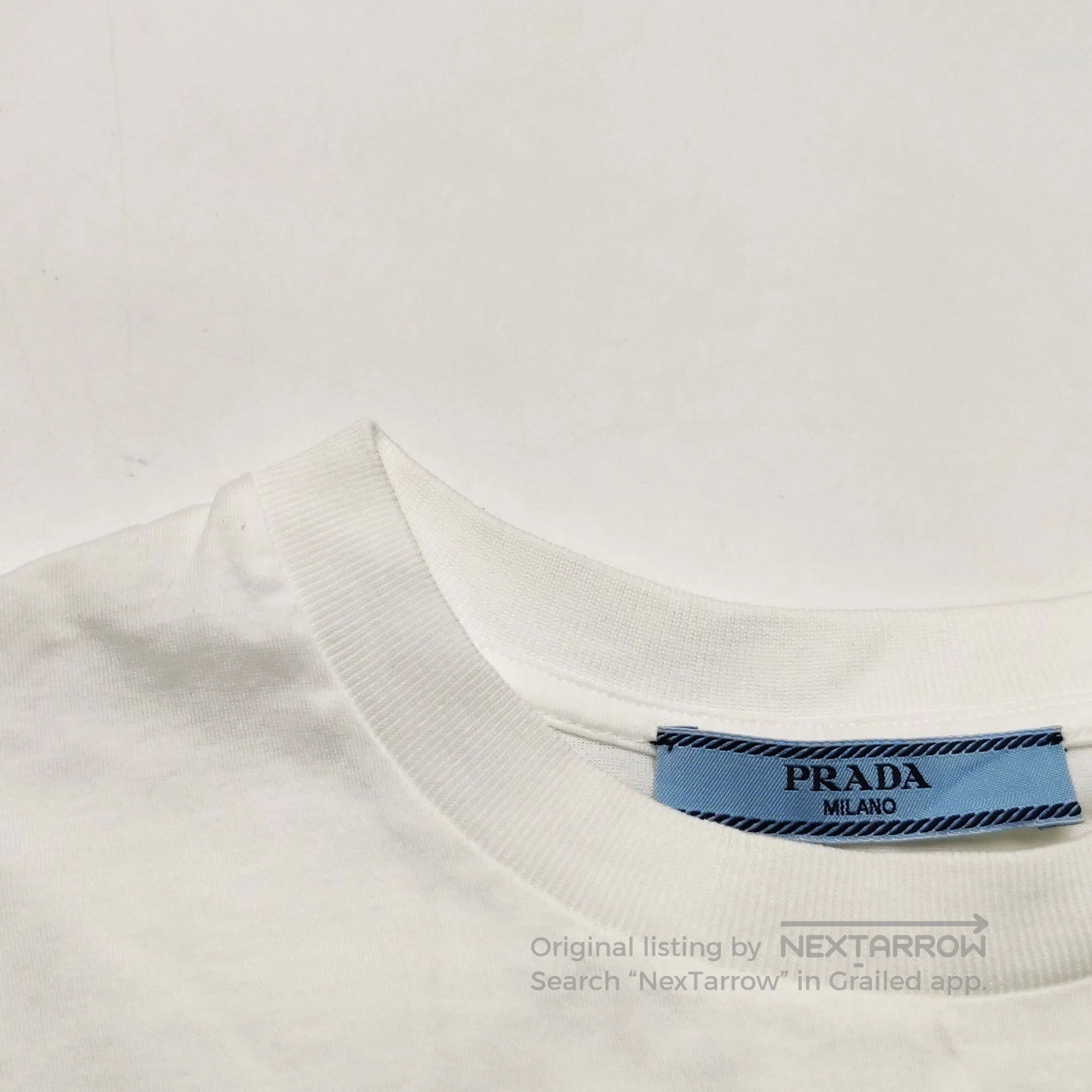 Prada Prada Cotton Triangle Logo Short Sleeve T. Size S / US 4 / IT 40 - 9 Thumbnail