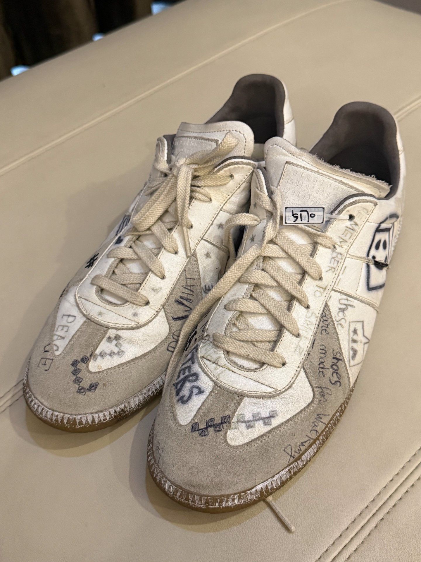 Maison Margiela Maison Margiela Hand-Painted Graffiti Sneakers Size US 10 / EU 43 - 1 Thumbnail