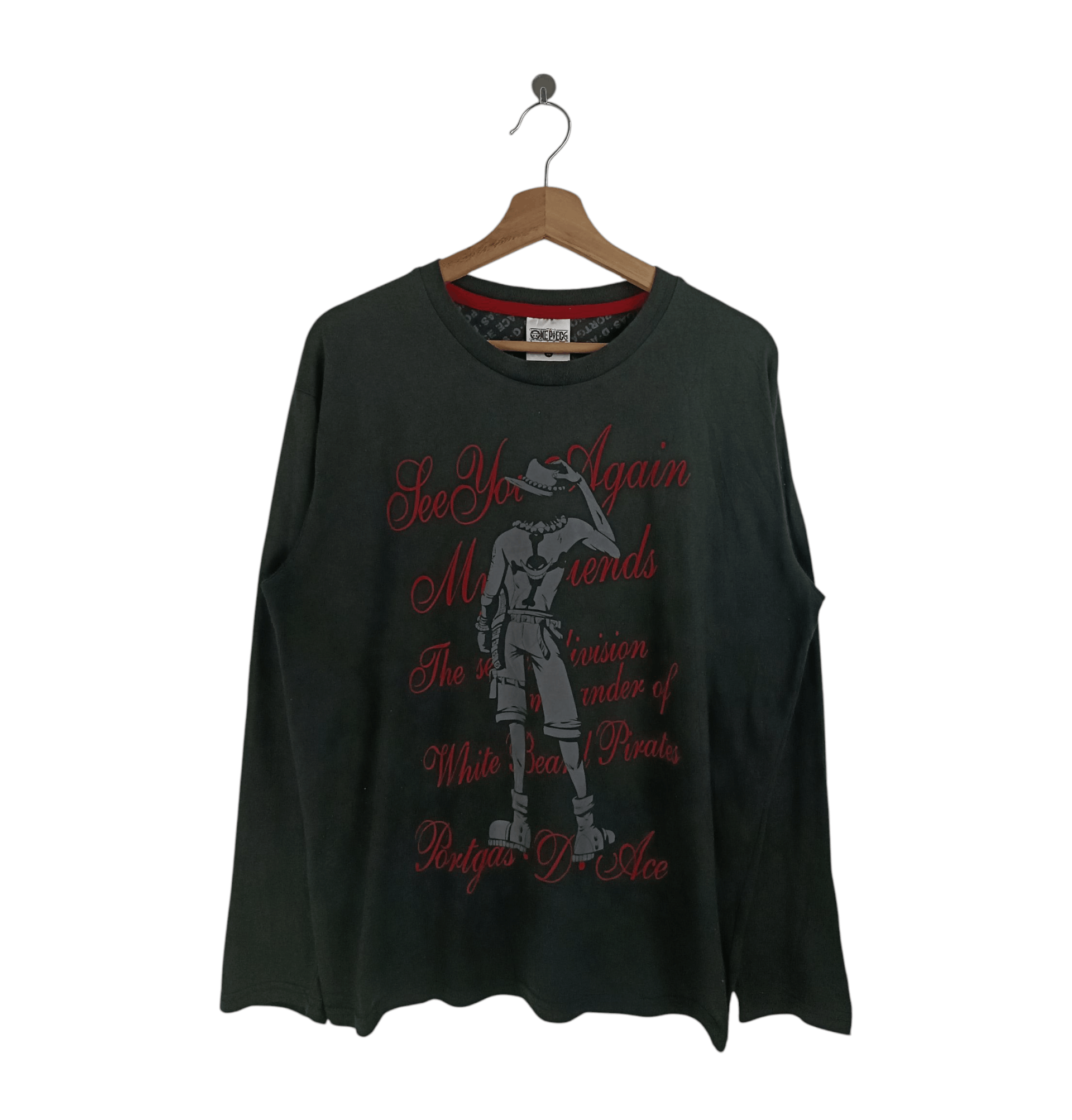 Anime FADED VINTAGE Y2K FIRE FIST ACE ONE PIECE LUFFY ZORO NARUTO Size US L / EU 52-54 / 3 - 1 Thumbnail