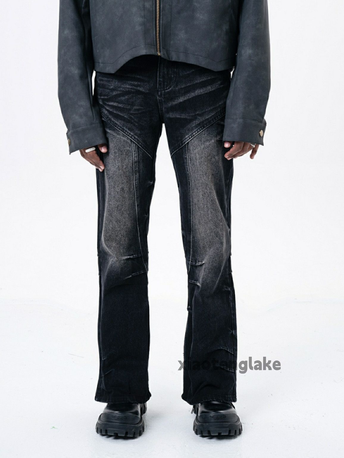 Jean × Vintage washed faded cleanfit yuppie bootcut grunge jeans Size US 30 / EU 46 - 1 Thumbnail