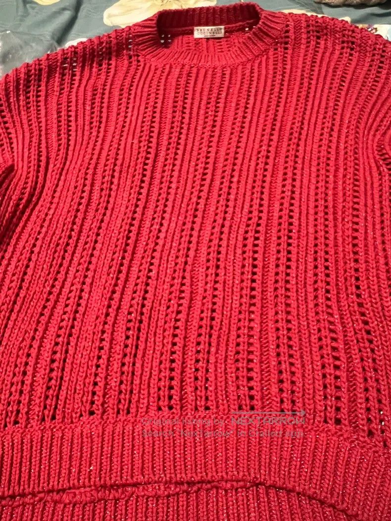 Brunello Cucinelli Brunello Cucinelli Red Lace Knitted Sweater Size M / US 6-8 / IT 42-44 - 4 Thumbnail