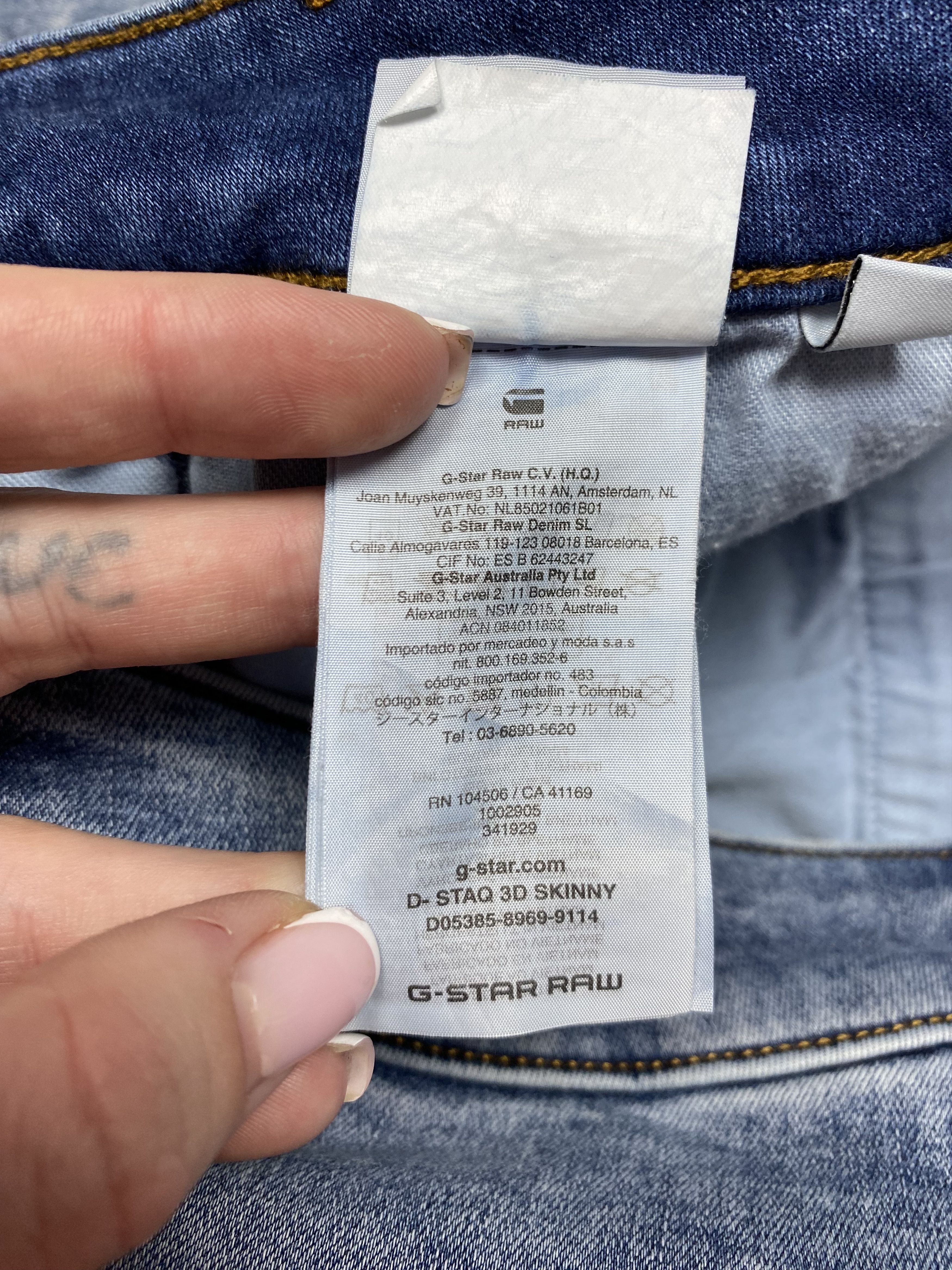 G-Star G Star Raw Vintage Mens D-Staq 3D Skinny Denim Pants Jeans Size US 30 / EU 46 - 6 Thumbnail