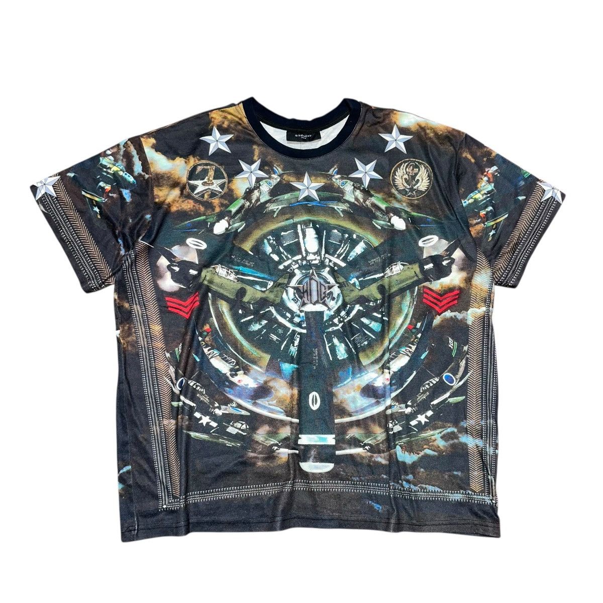 Givenchy × Riccardo Tisci 2012 Ricardo Tisci Fighter Jets tee Size US L / EU 52-54 / 3 - 1 Thumbnail