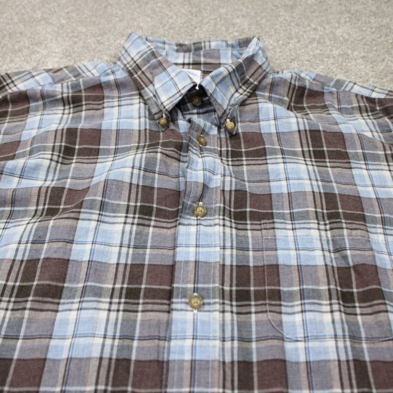 Brooks Brothers Brooks Brothers Regent Fit Shirt Mens 2XL XXL Button-Down Blue/Brown Plaid Long Sleeve Casual Formal Workwear 1818 Mens Clothing Size US XXL / EU 58 / 5 - 4 Thumbnail