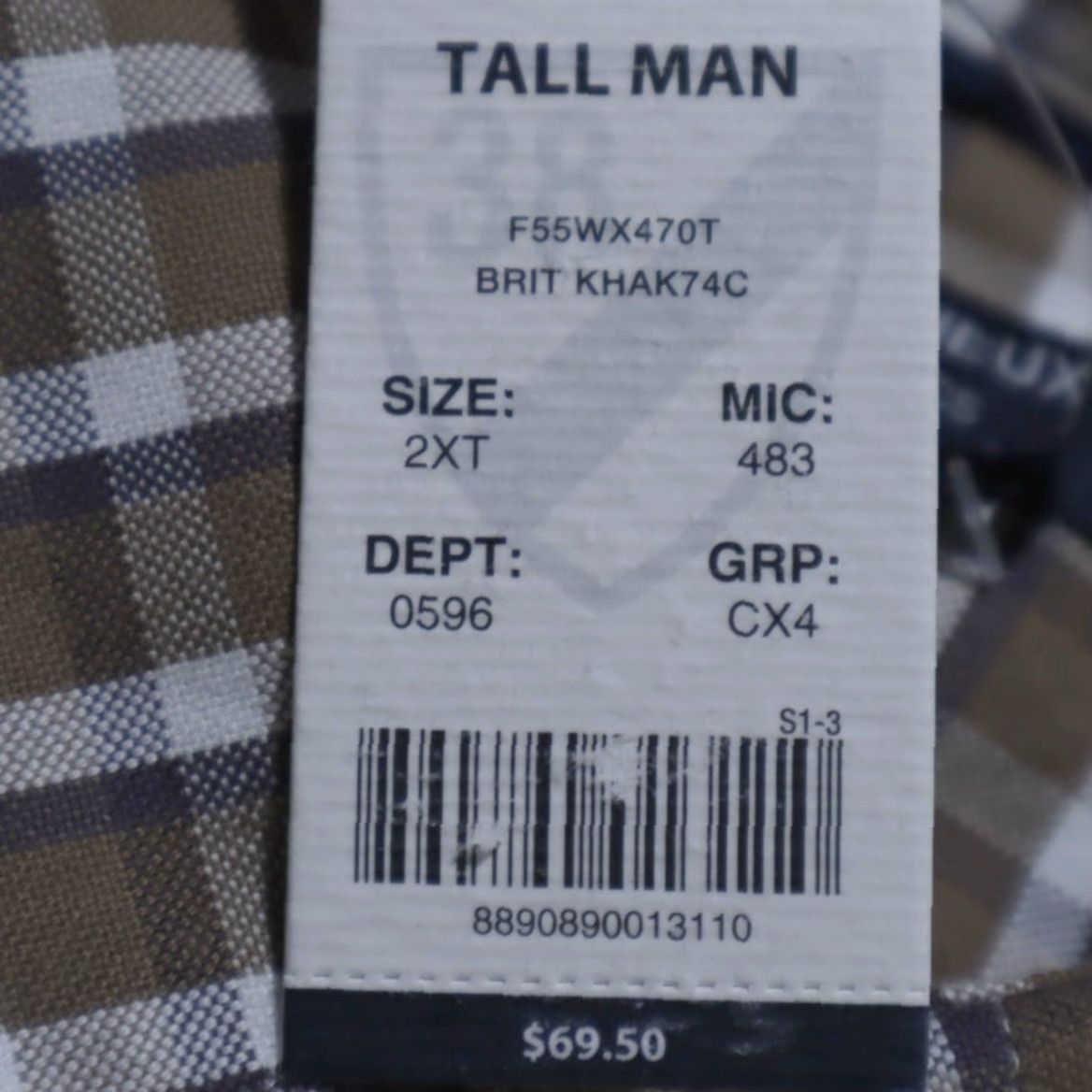 Cremieux Daniel Cremieux Shirt Tall Man Oxford Button Down Cotton Gingham Brown 2XT Mens Size US XXL / EU 58 / 5 - 6 Thumbnail
