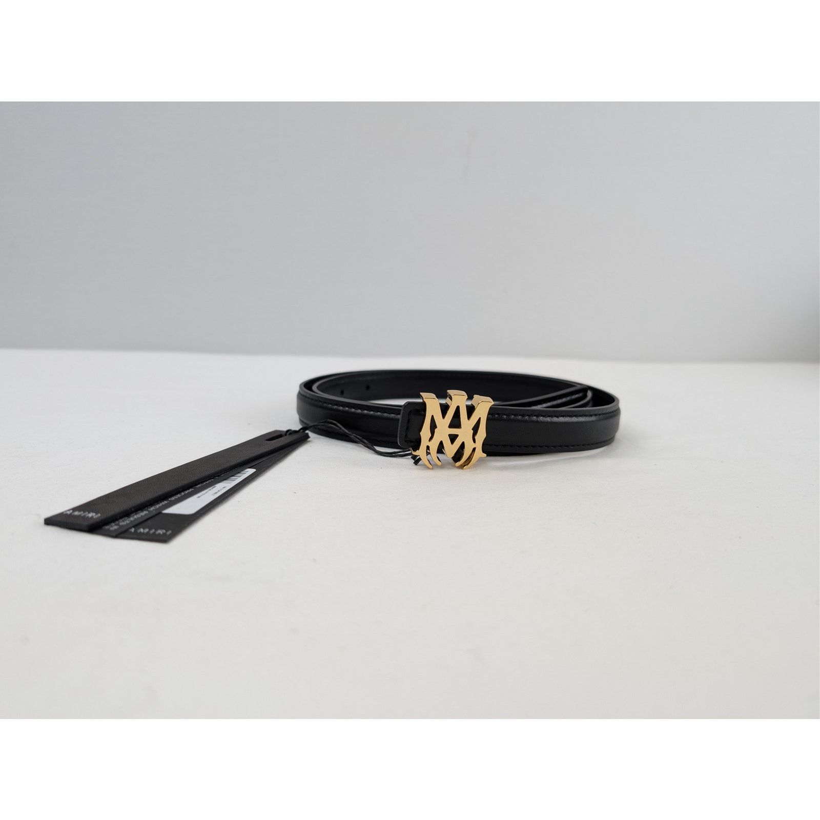 Amiri o1rshd1 Size: 85cm / MA 2 Cm Belt in Gold/Black Size 34 - 1 Thumbnail