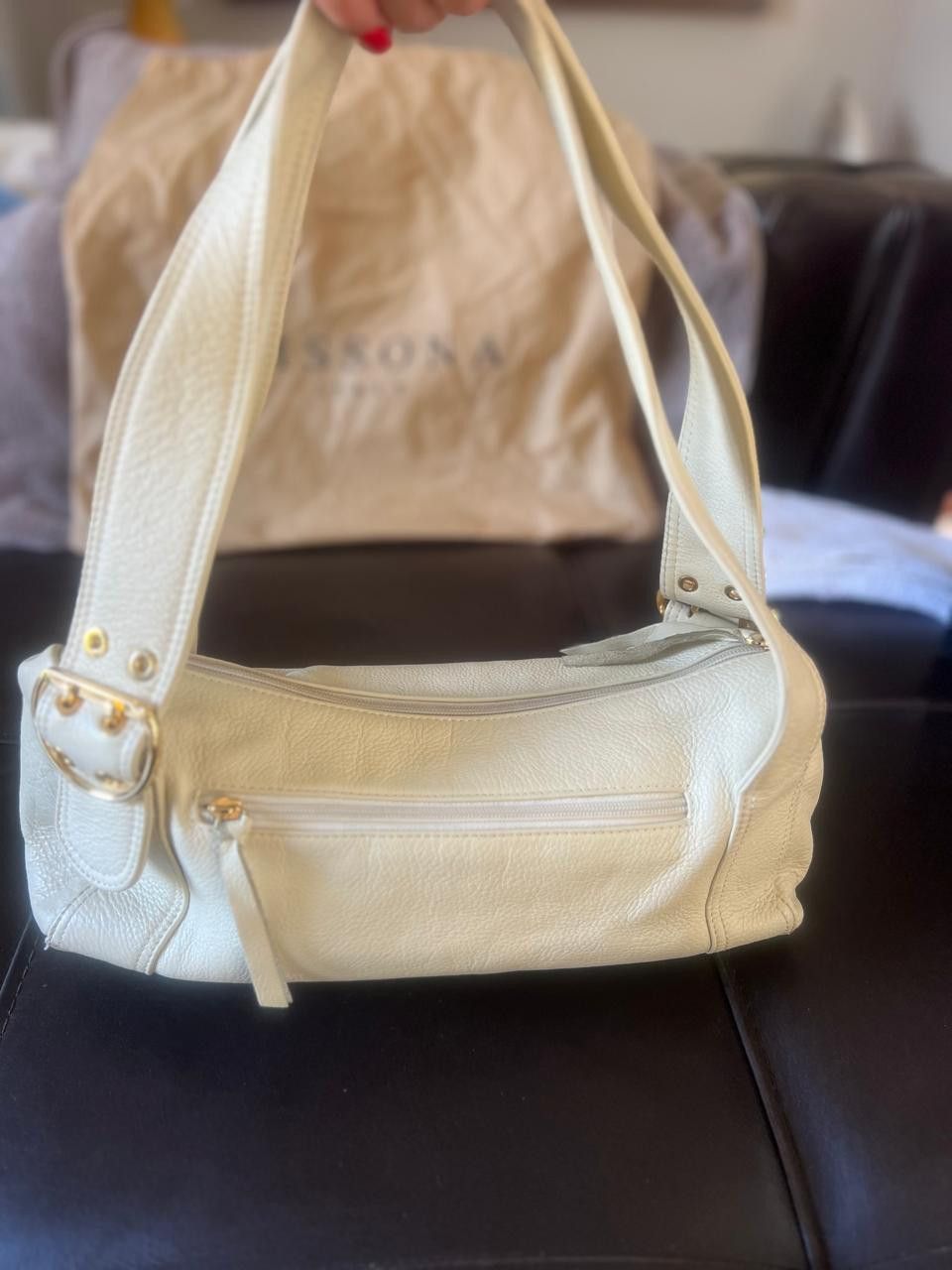 Other Dissona Cream Leather Bag – Everyday Tote/Shoulder Style Size ONE SIZE - 5 Thumbnail
