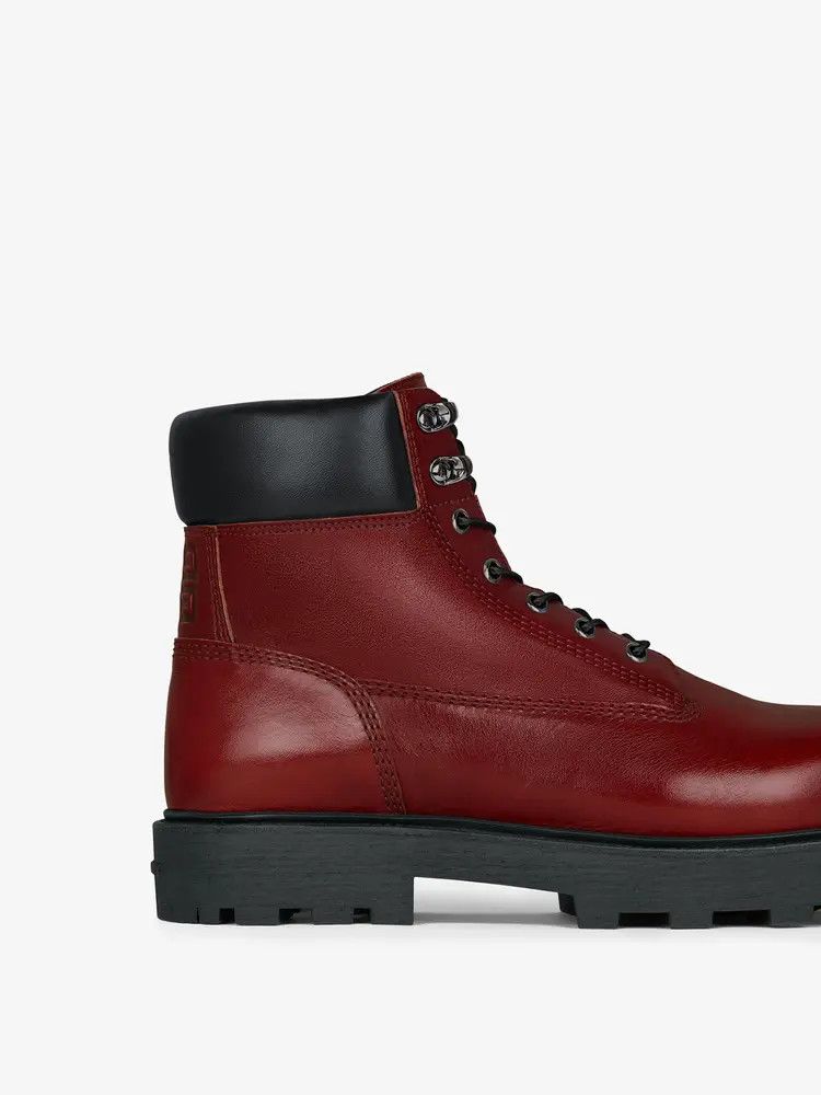 Givenchy o1w1db10325 Storm Lace-Up Boots in Burgundy Size US 12.5 / EU 45-46 - 1 Thumbnail
