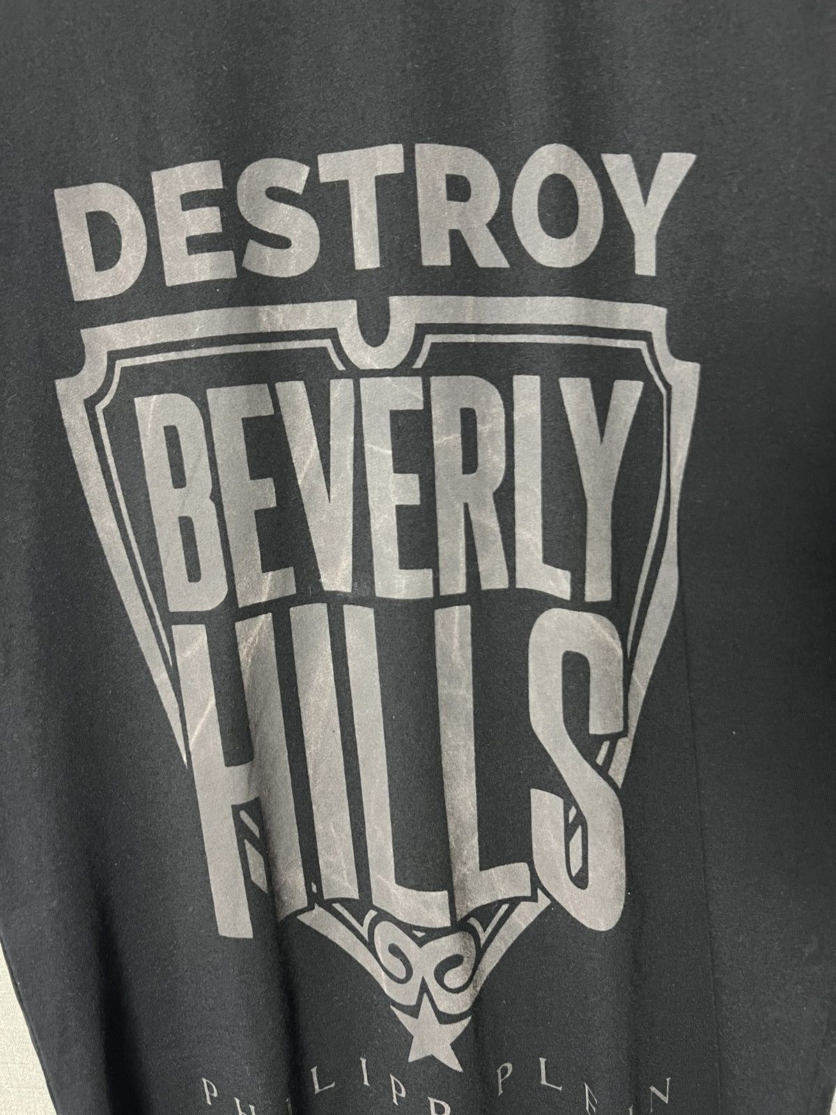Philipp Plein Philipp Plein Destroy Beverly Hills Big Logo Men’s Tee Size US M / EU 48-50 / 2 - 6 Thumbnail
