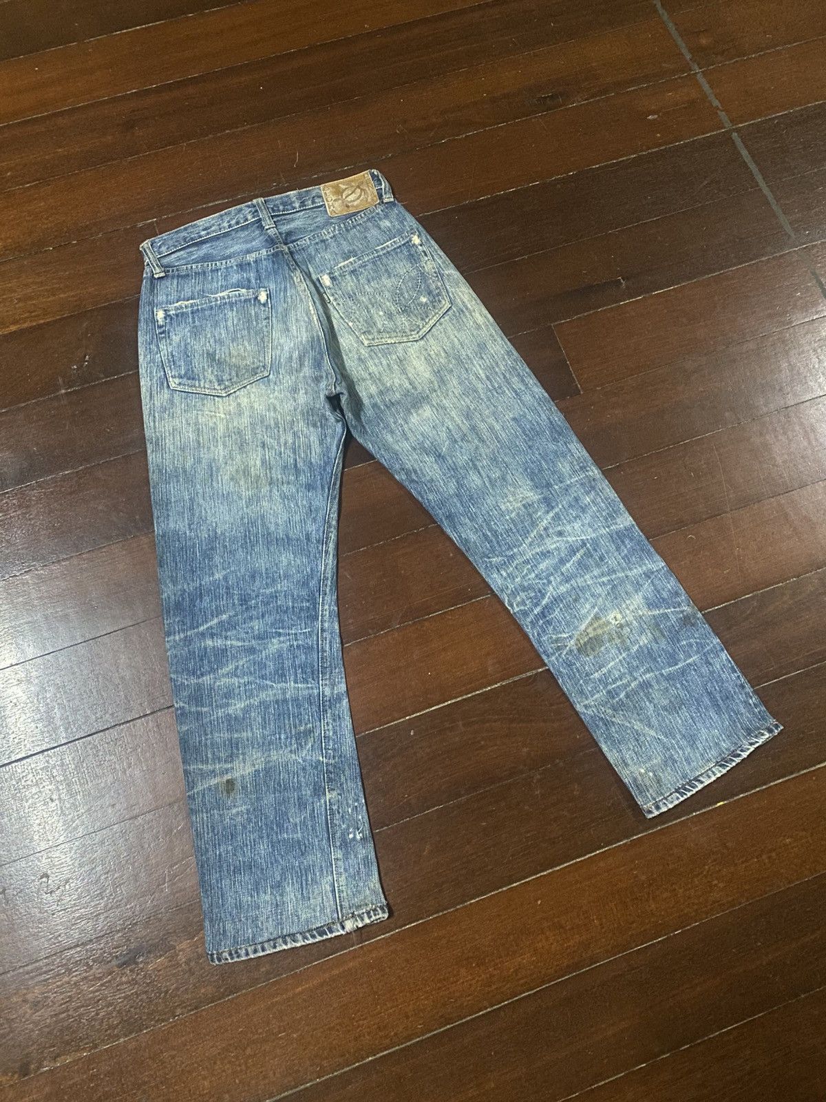 Sugar Cane Rare Sugar Cane Aloha distressed rework Selvedge Denim Size US 31 - 14 Thumbnail