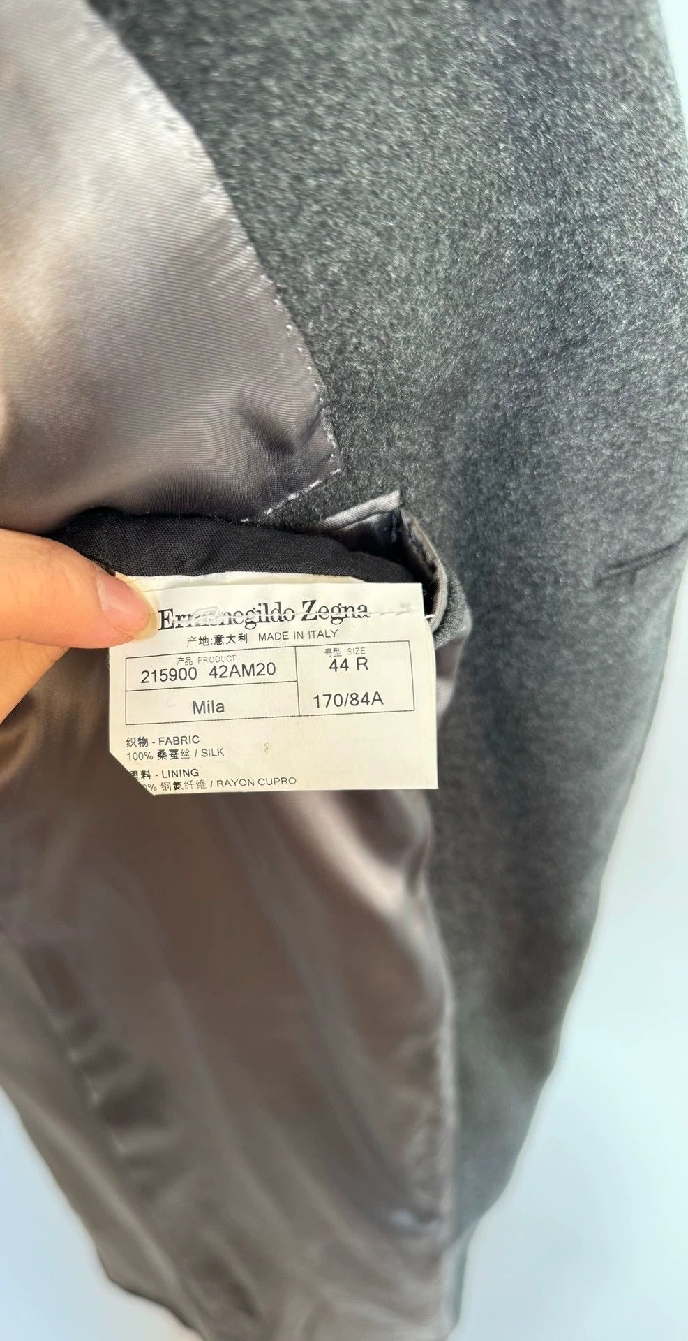 Ermenegildo Zegna Zegna 100% Mulberry Silk Coat Jacket 44 98% New Size US S / EU 44-46 / 1 - 5 Thumbnail