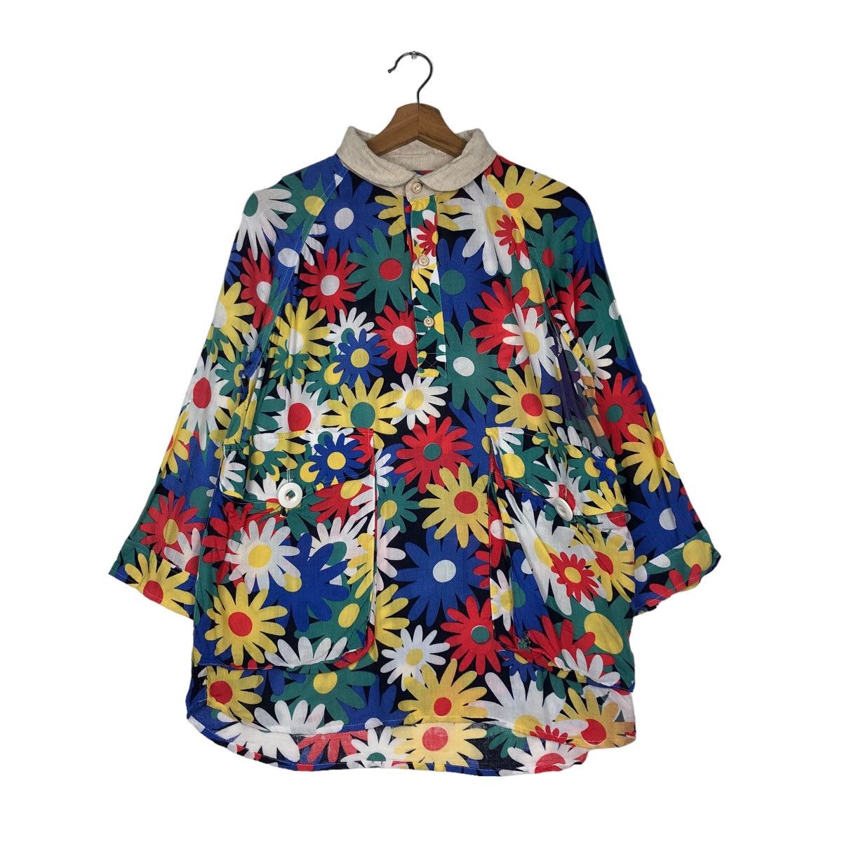 go slow caravan VINTAGE SHIRT CHORE JACKET GO SLOW CARAVAN FULLPRINT FLOWER Size US M / EU 48-50 / 2 - 2 Thumbnail