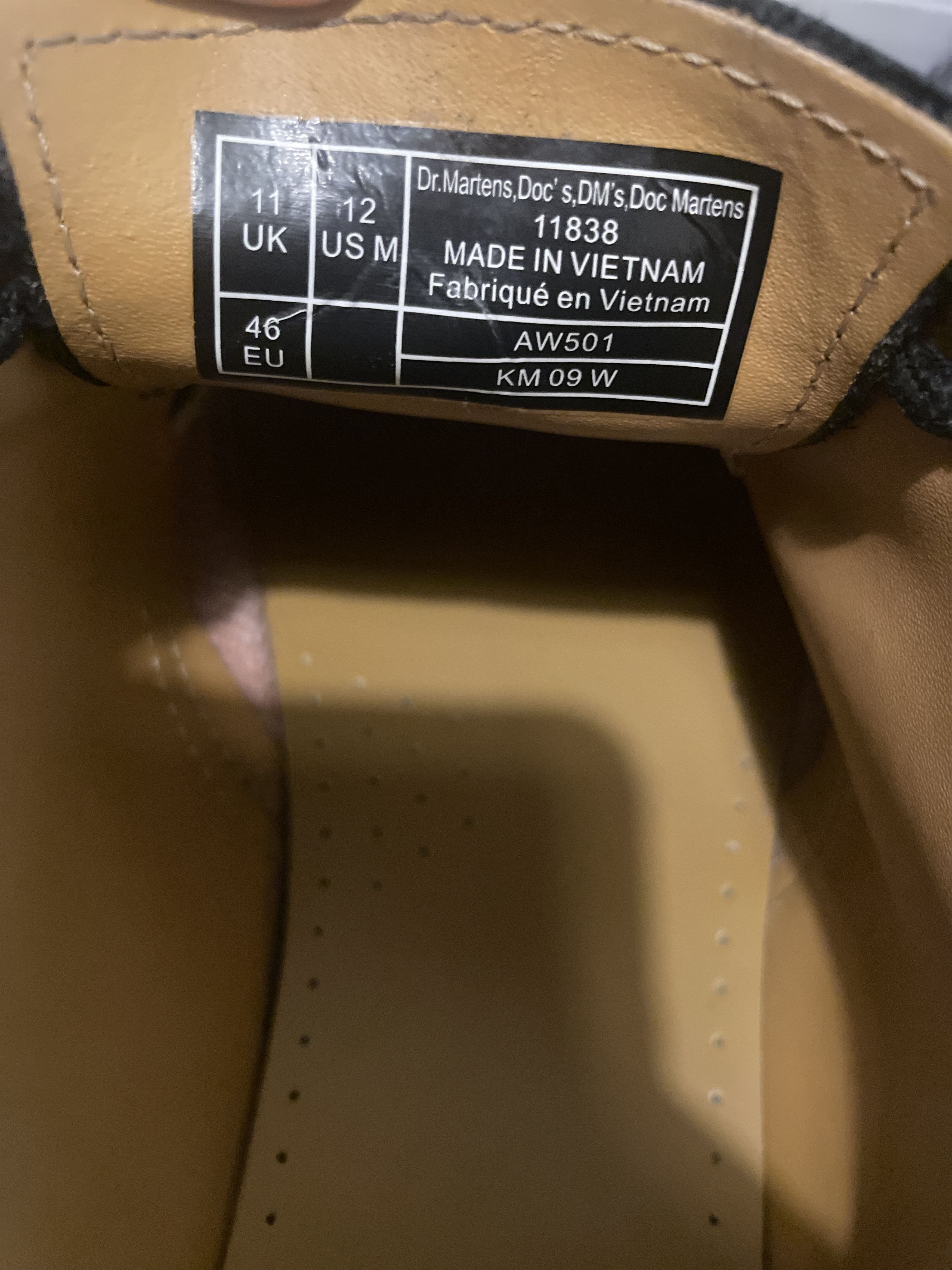 Dr. Martens 1461 SMOOTH LEATHER OXFORD SHOES Size US 12 / EU 45 - 3 Thumbnail