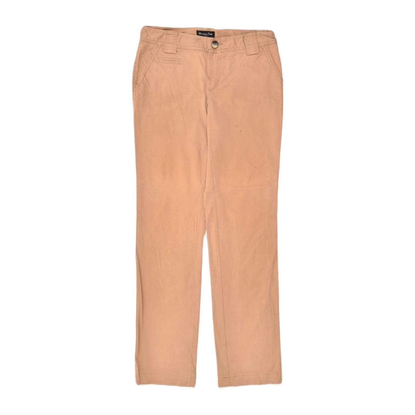 Massimo Dutti MASSIMO DUTTI Womens Straight Chino Trousers Brown Cotton W28 L31 Size 28" / US 6 / IT 42 - 2 Thumbnail