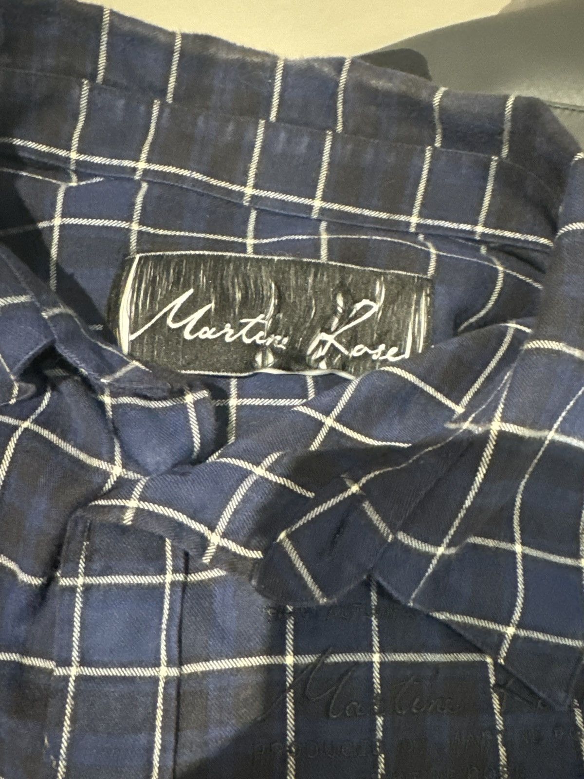 Martine Rose Martine Rose flannel shirt blue Size US S / EU 44-46 / 1 - 3 Thumbnail