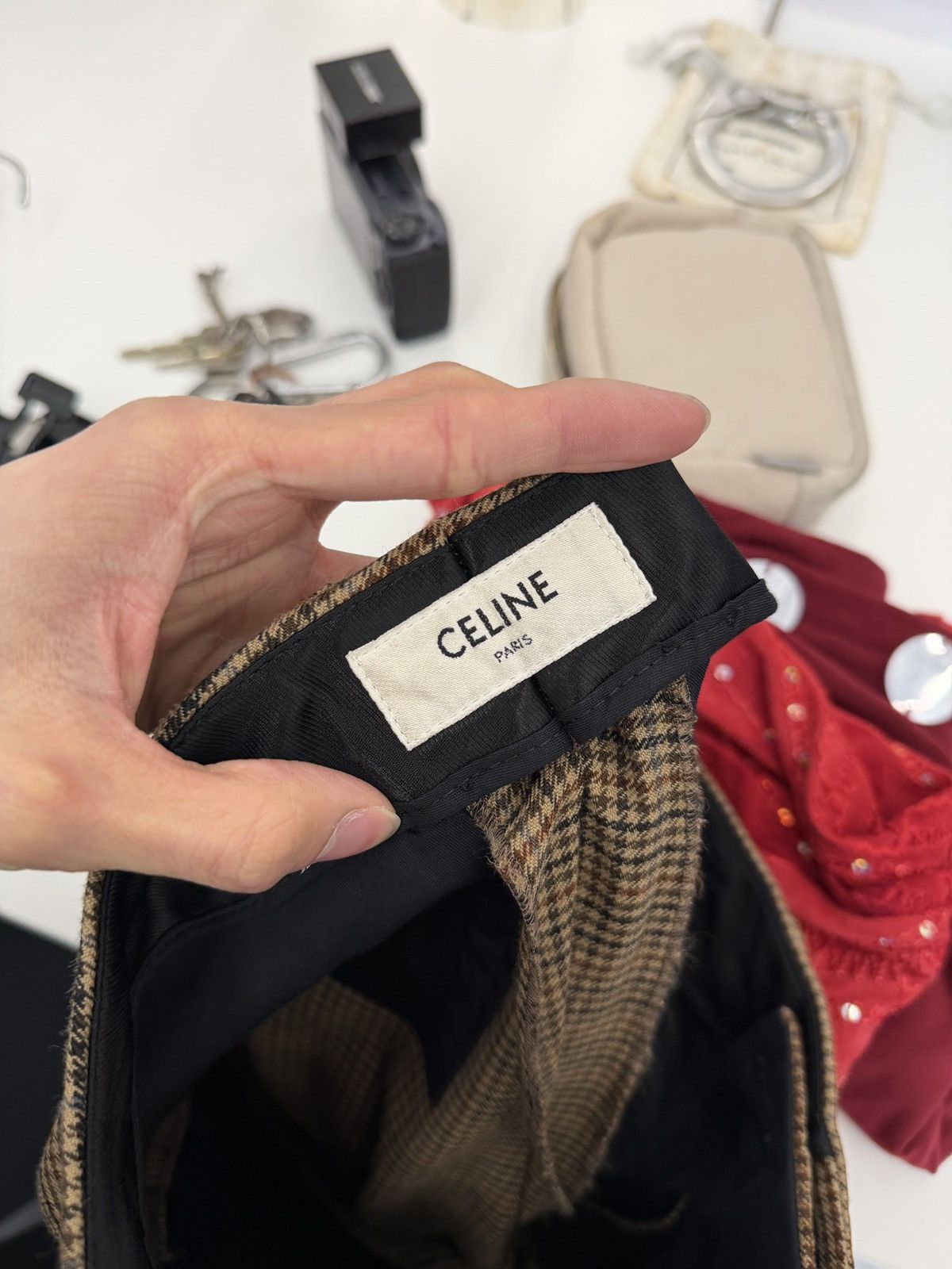 Celine SS21 HOUNDSTOOTH SKATE PANTS Size US 30 / EU 46 - 5 Thumbnail
