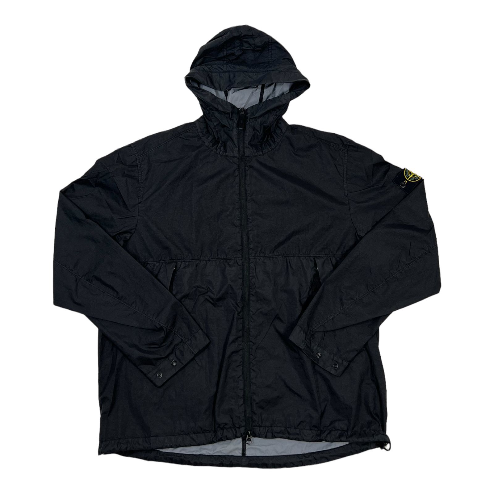 Image of Stone Island Nylon Waterproof Windbreaker Jacket Black, Men's (Size 2XL)