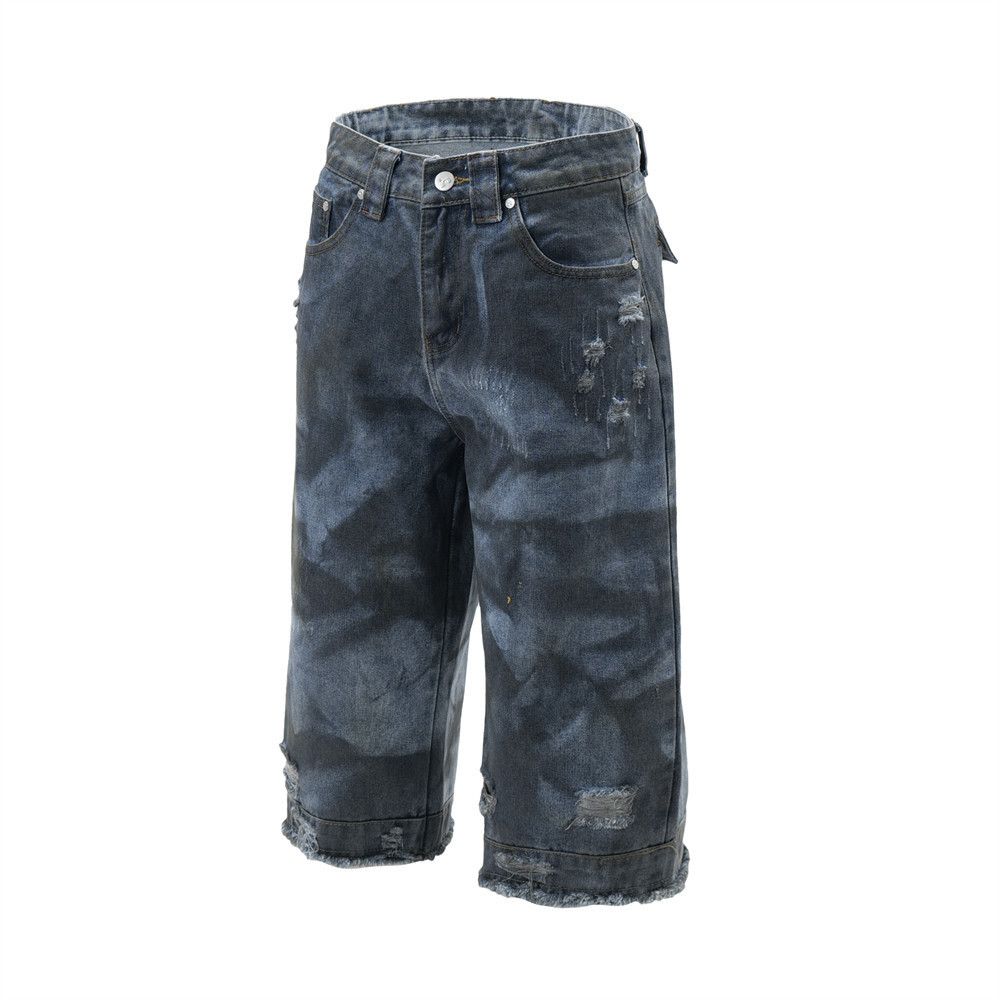 Vintage Distressed Calf Dirty Blue Jorts Jeans Size US 29 - 3 Thumbnail