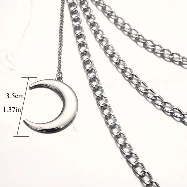Jewelry Triple Layer Croissant Pant Chain Size ONE SIZE - 7 Thumbnail