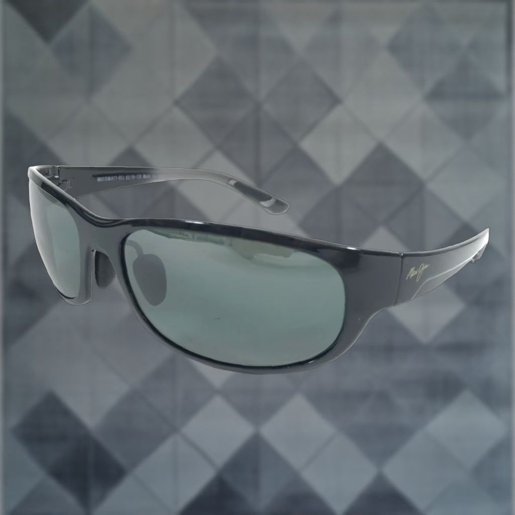 VINTAGE Maui Jim Sunglasses Twin Falls MJ417-02J Black Gloss Fade