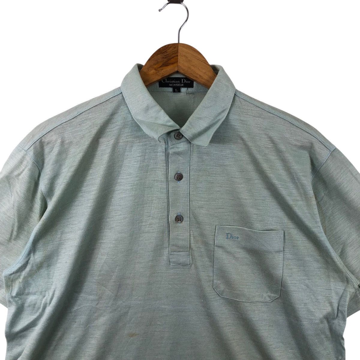 Christian Dior Monsieur × Vintage Vintage CHRISTIAN DIOR Monsieur Collared Tee Shirt Size US L / EU 52-54 / 3 - 2 Thumbnail