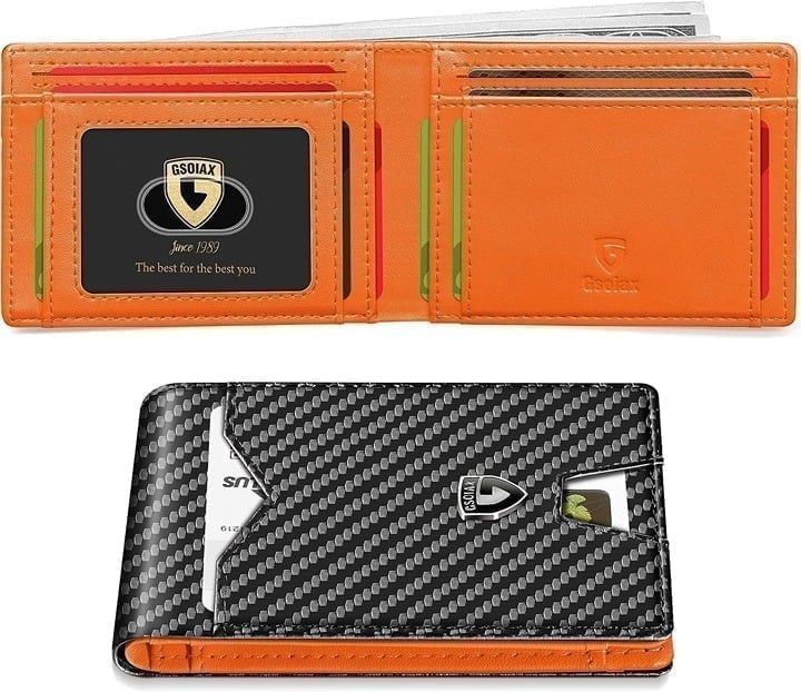 Other Slim Wallet for Men with 11 card Slots Rfid BlockingCarbon F Size ONE SIZE - 1 Thumbnail