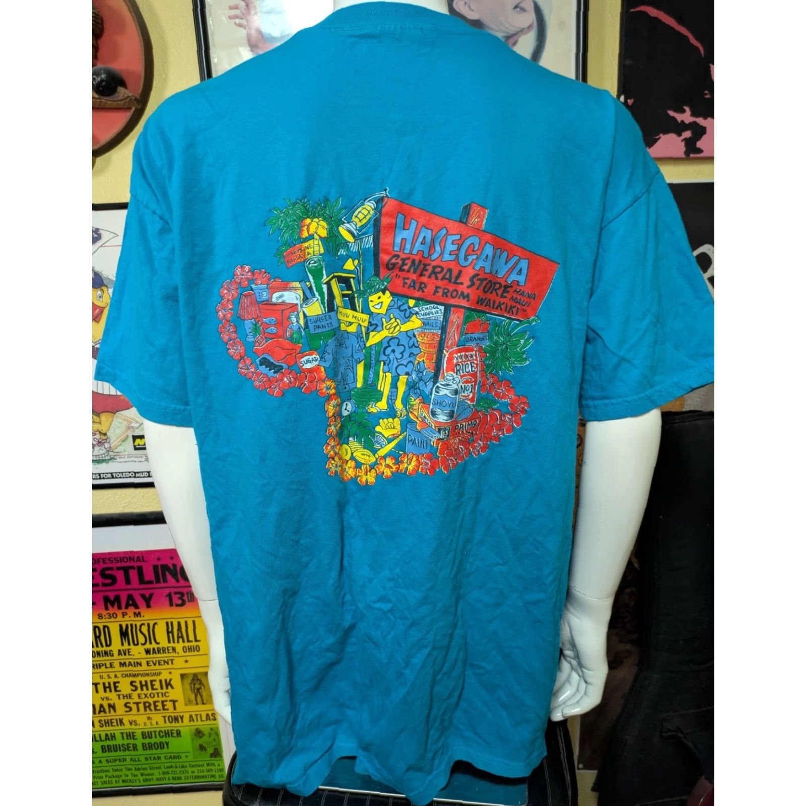 Hanes Hanes T-Shirt Hasegawa General Store Hana Maui Hawaii 2XL Blue Crew Neck Short Sleeve Cotton Men Hawaiian Shirt Men 2XL Size US XXL / EU 58 / 5 - 3 Thumbnail