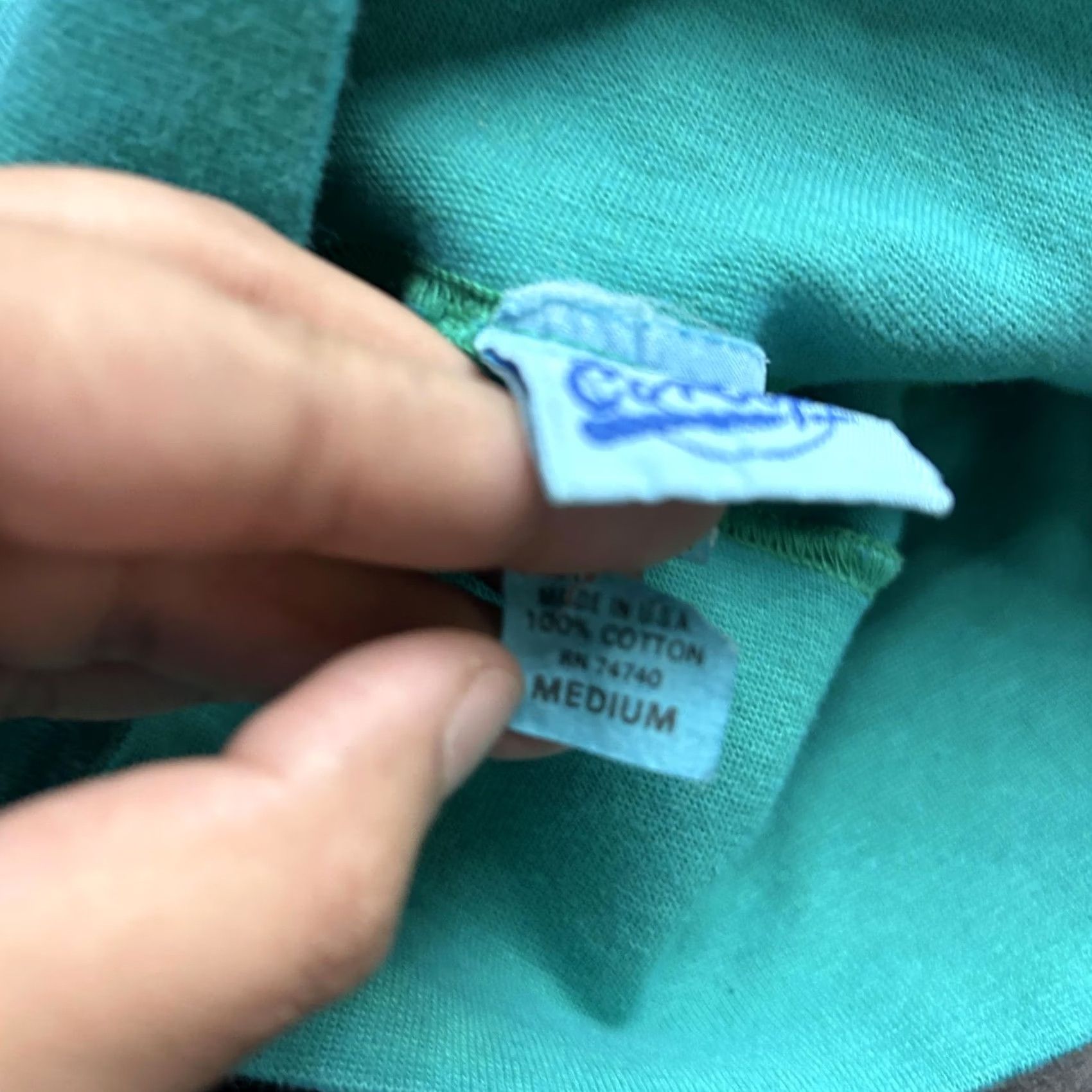 Vintage VINTAGE First Concept Skirt Womens M Teal Pencil Pull On Elastic Waist Made USA Size 32" / US 10 / IT 46 - 4 Thumbnail