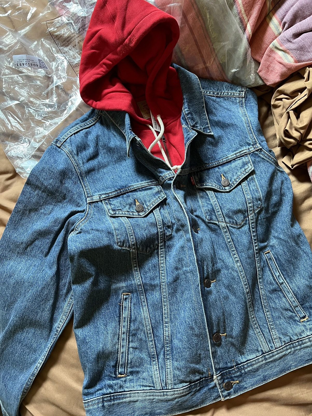 Levi's × Supreme Supreme Levi's Fleece Hooded Trucker Jacket Blue Size US XL / EU 56 / 4 - 3 Thumbnail