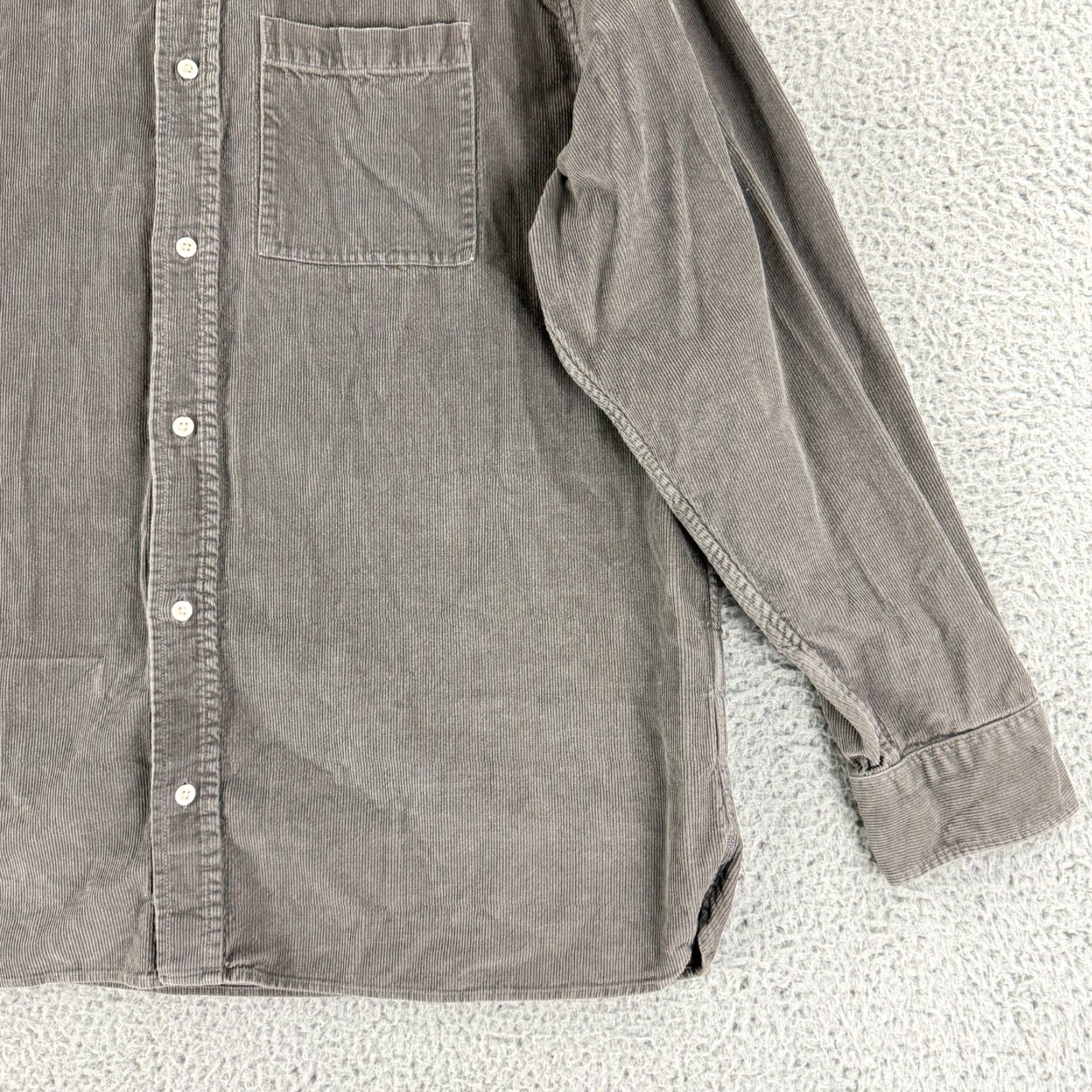 Madewell Madewell Button-Down Shirt Mens XXL Gray Corduroy Long Sleeve Casual Shirt Size US XXL / EU 58 / 5 - 3 Thumbnail