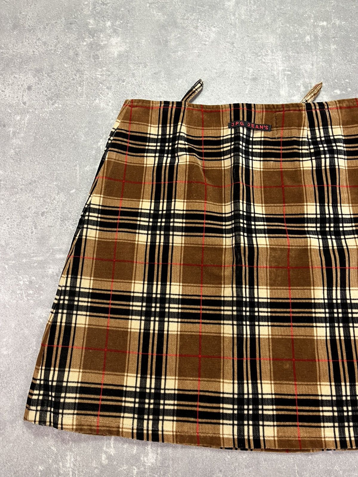 Jean Paul Gaultier 00s Jean Paul Gaultier Double Zipper Checkered Velvet Skirt Size 28" / US 6 / IT 42 - 9 Thumbnail
