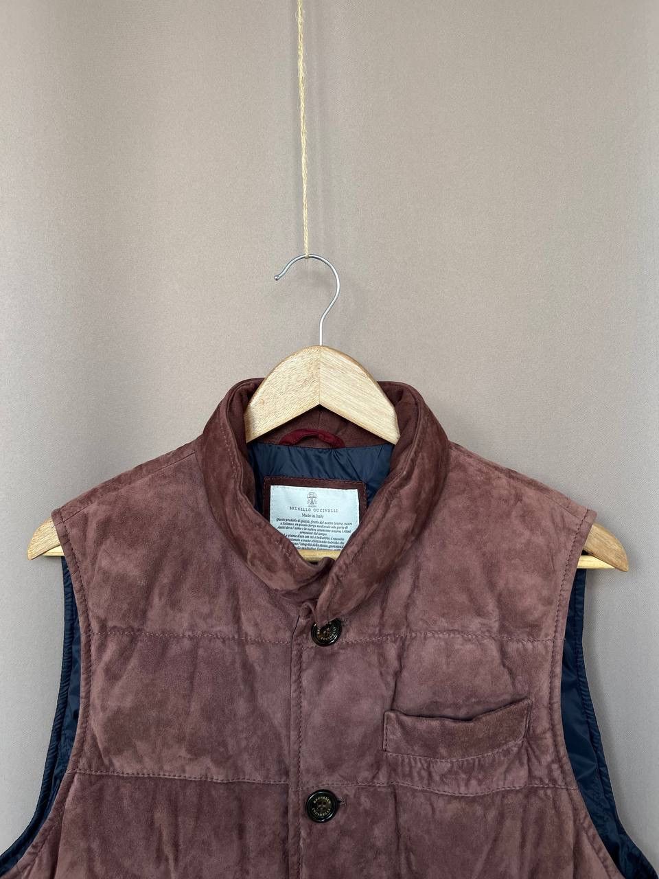 Brunello Cucinelli RRP $3745 Brunello Cucinelli Suede Vest Luxury Mens Size S Size US S / EU 44-46 / 1 - 2 Thumbnail