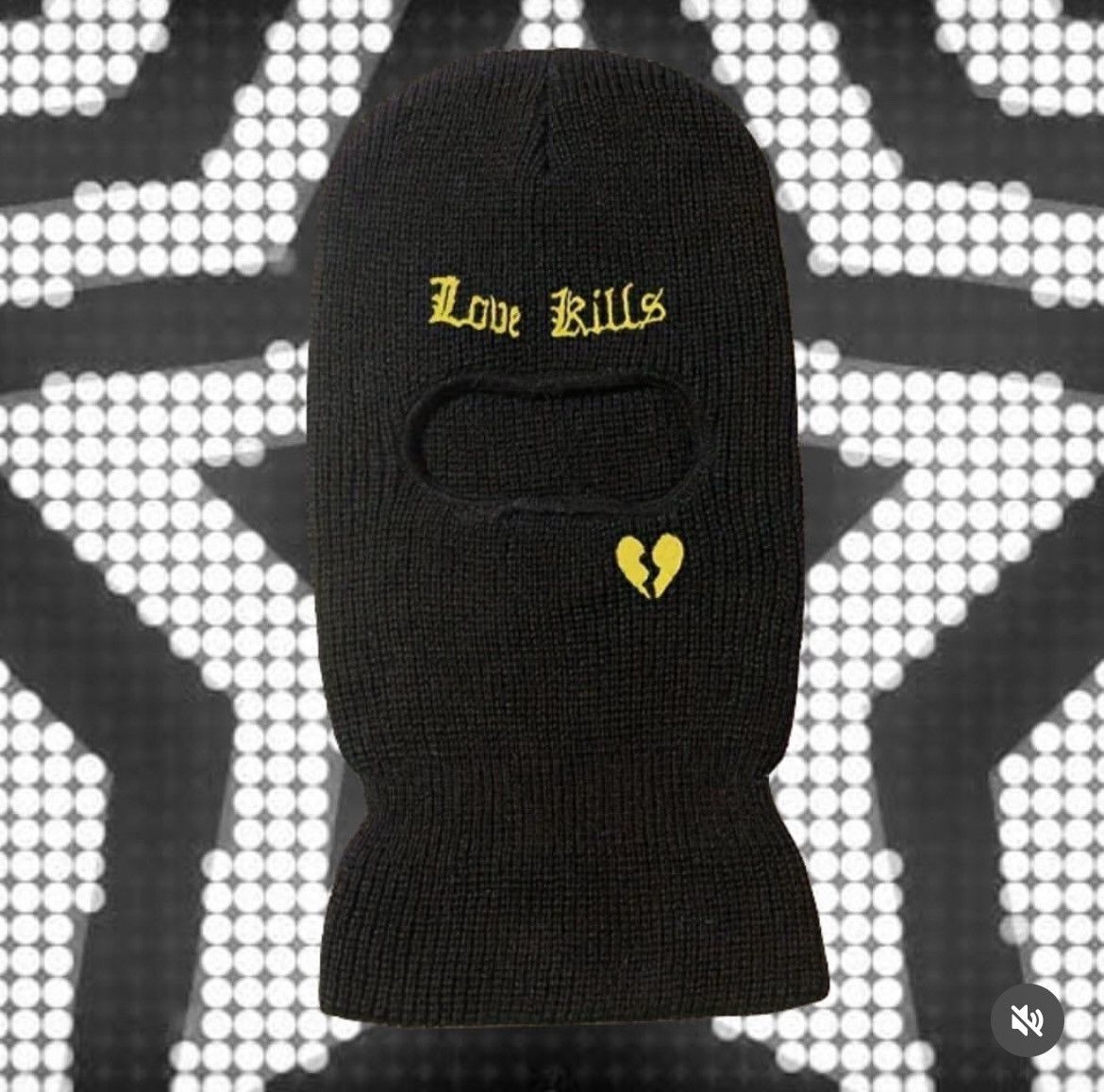 Japanese Brand Black “Love Kills” Shiesty mask Size ONE SIZE - 2 Thumbnail