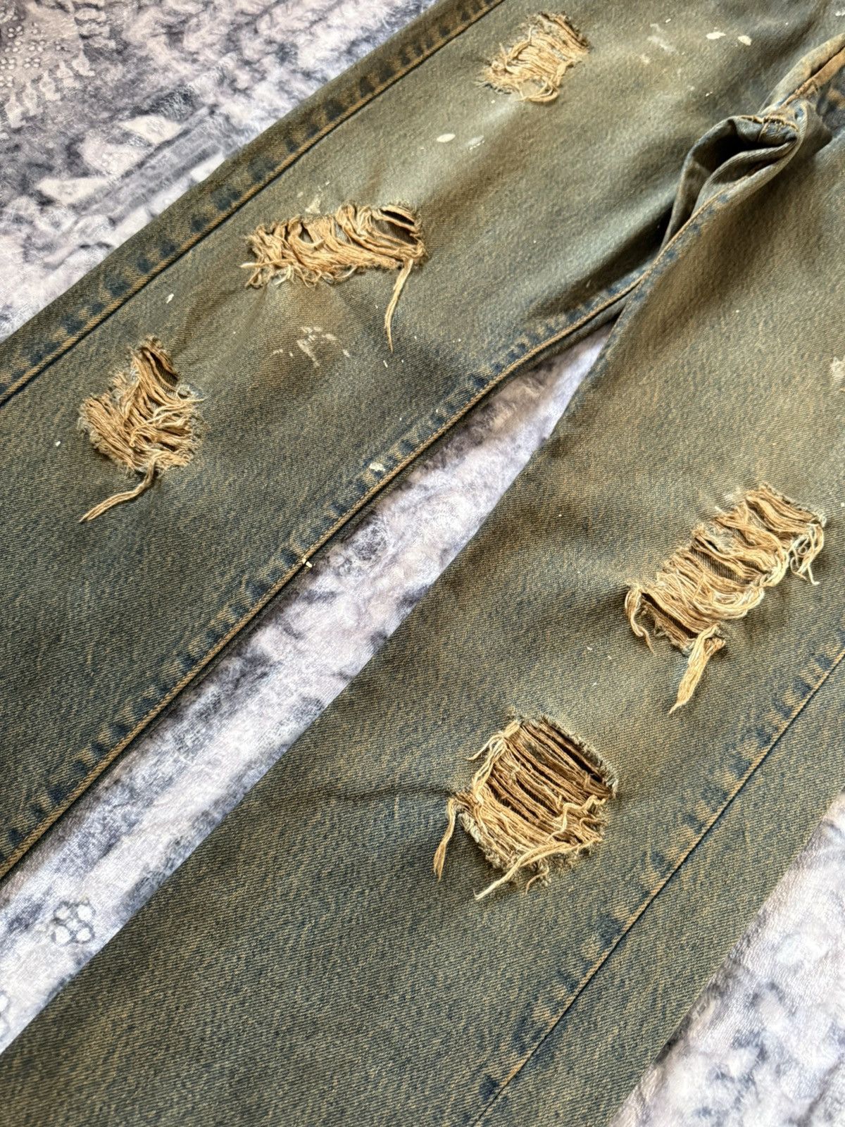 Levi's 80s Vintage Levis 501 Distressed Mud Wash Jeans Size US 30 / EU 46 - 6 Thumbnail