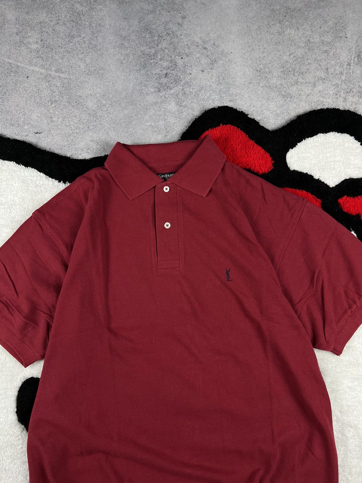Yves Saint Laurent YSL Vintage 90s Yves Saint Laurent Old Money Casual Y2K Polo Size US XL / EU 56 / 4 - 4 Thumbnail