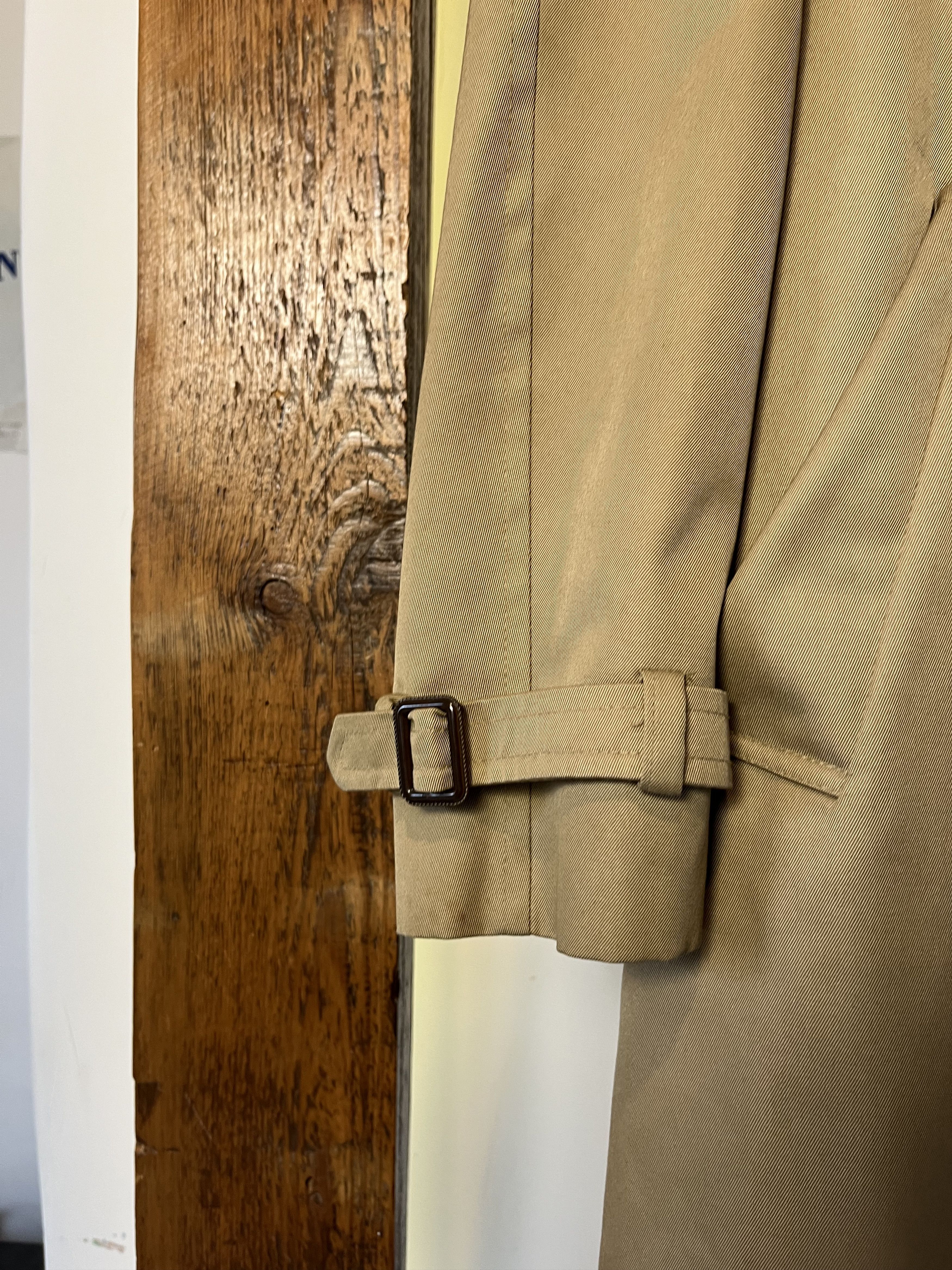 Vintage Vintage 90s Aquadane Casual Beige Wool Trenchcoat Size US L / EU 52-54 / 3 - 5 Thumbnail