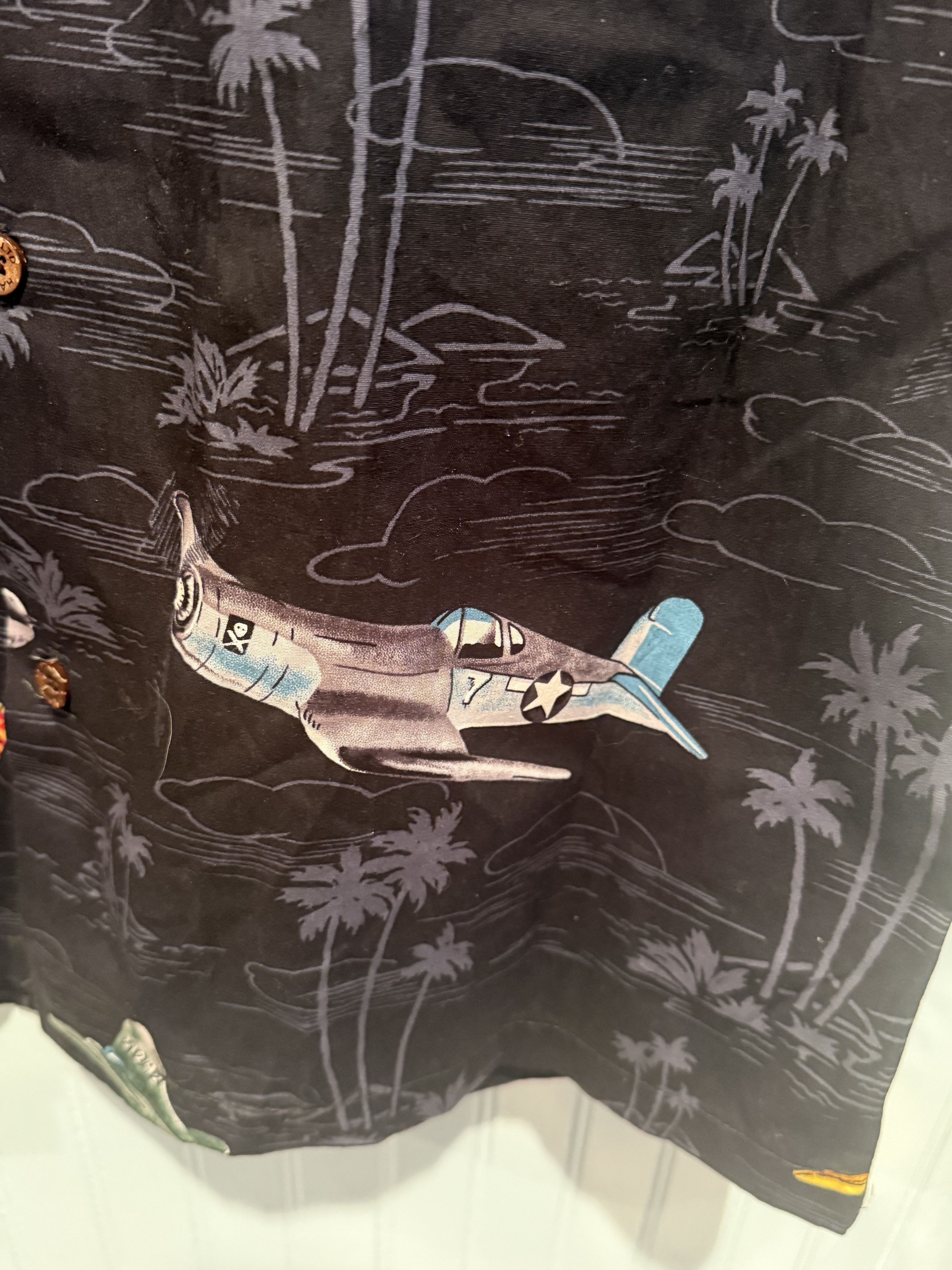 Other RJC NWT WWII Aircraft Aloha Shirt — Made USA — Small-Med Size US S / EU 44-46 / 1 - 7 Thumbnail
