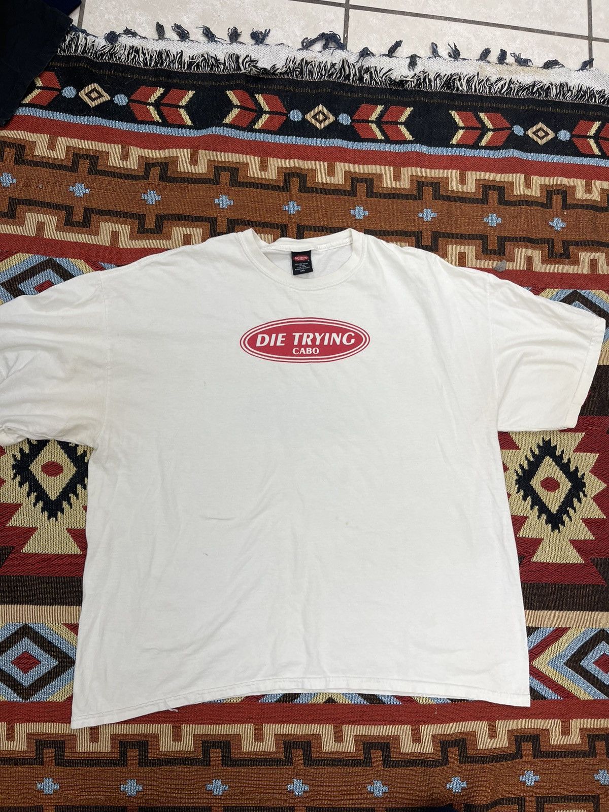 Japanese Brand × Vintage DIE TRYING CABO 2XL HUMOR TEE Size US XXL / EU 58 / 5 - 1 Thumbnail