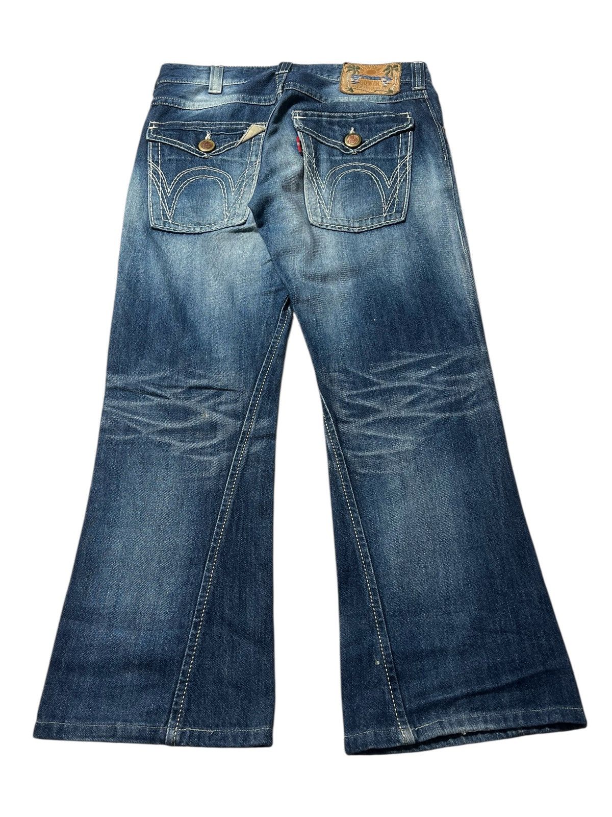 Edwin Flare Very Rare Edwin Blue Trip Distressed Pants Size US 32 / EU 48 - 5 Thumbnail