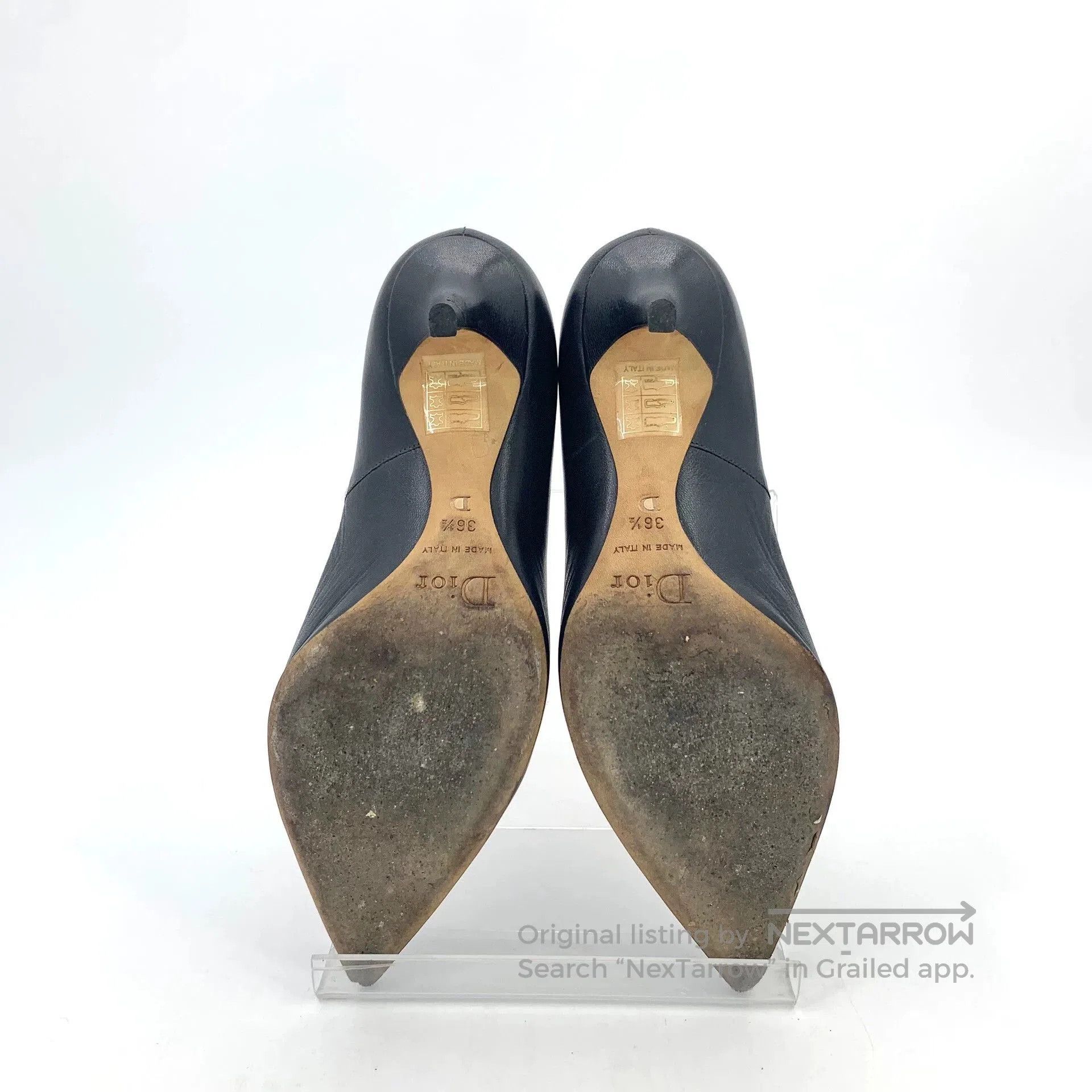 Dior Dior Black Leather Pointed Heels. Size US 5.5 / EU 38 - 5 Thumbnail